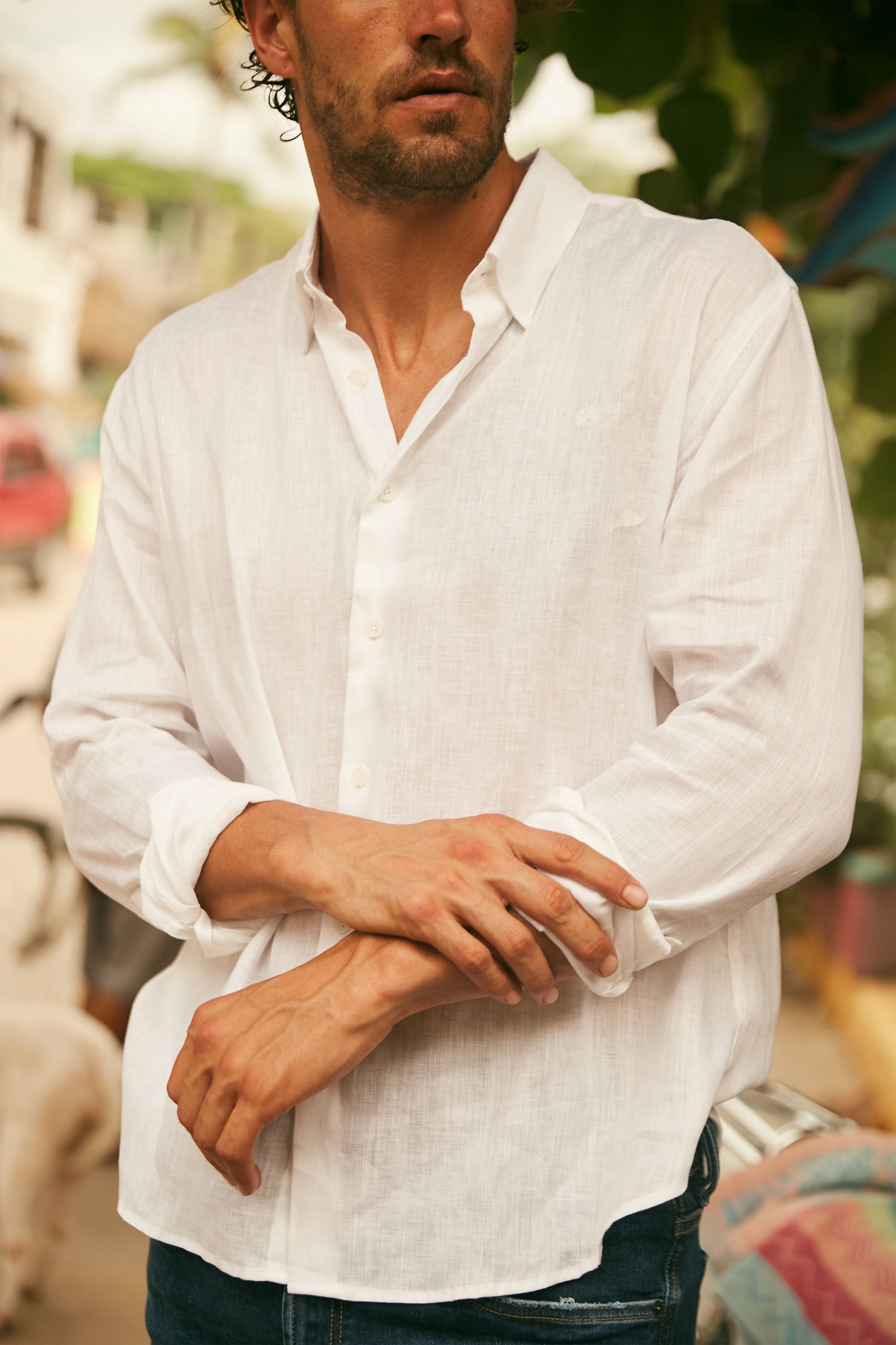 CAMISA LINO BLANCO