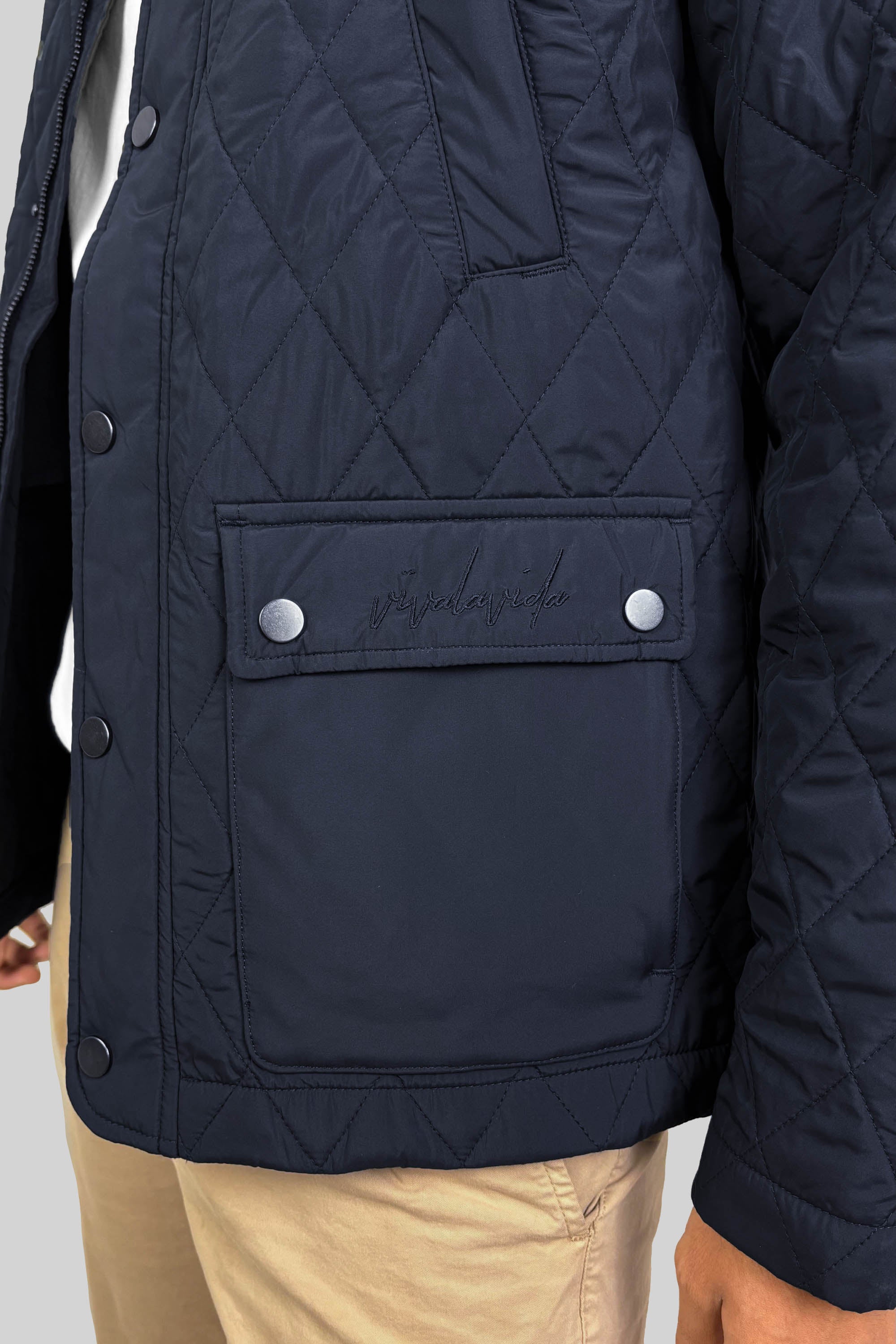 QUILTED JACKET NAVY