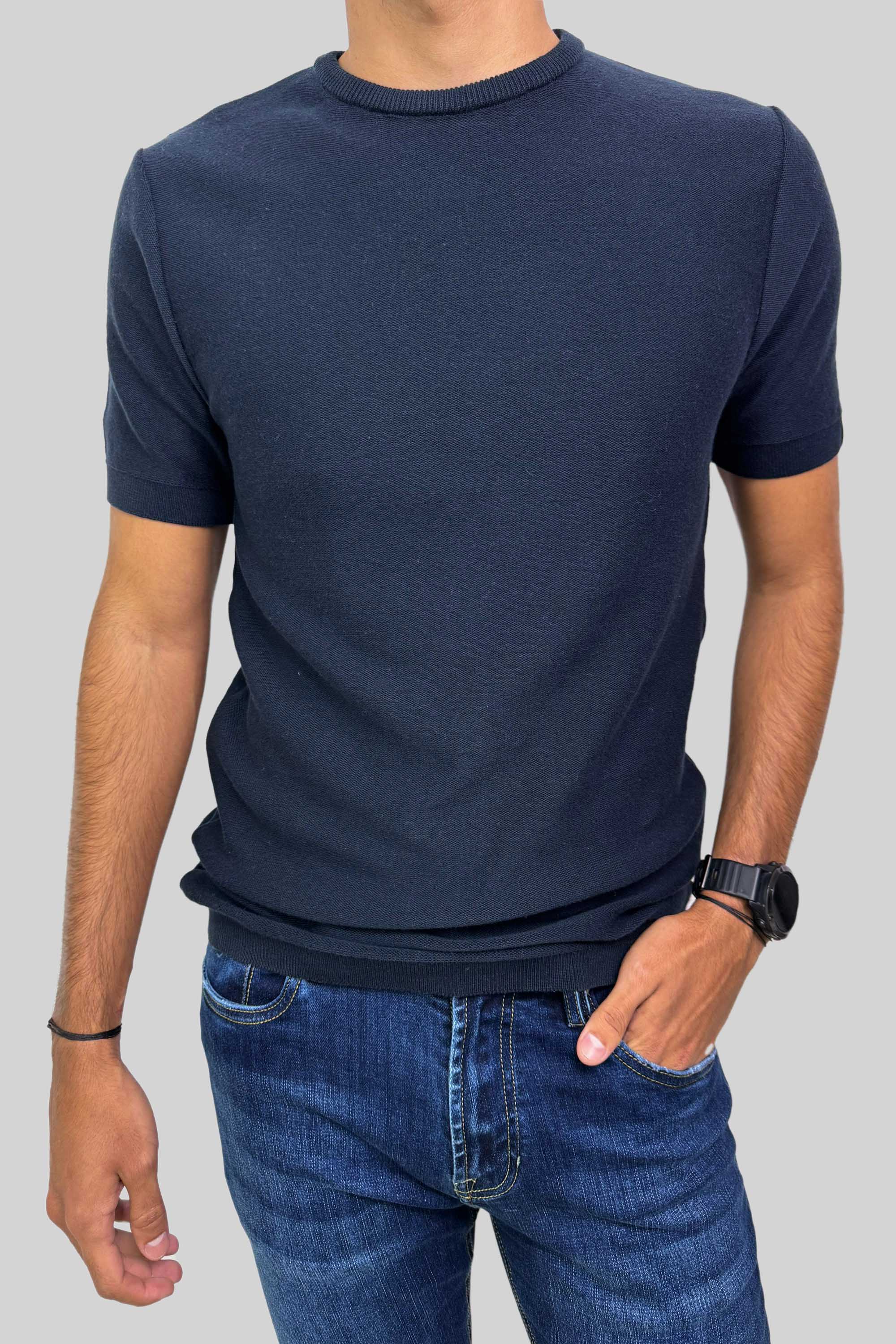 CREW NECK TEJIDA NAVY