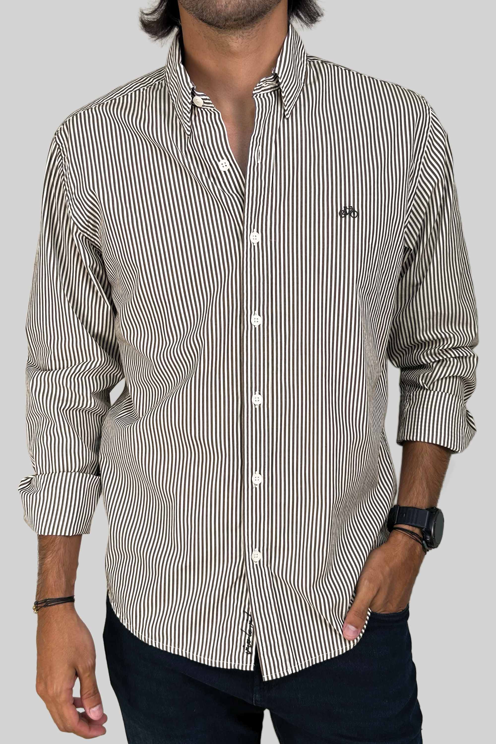 CAMISA BROWN LINES