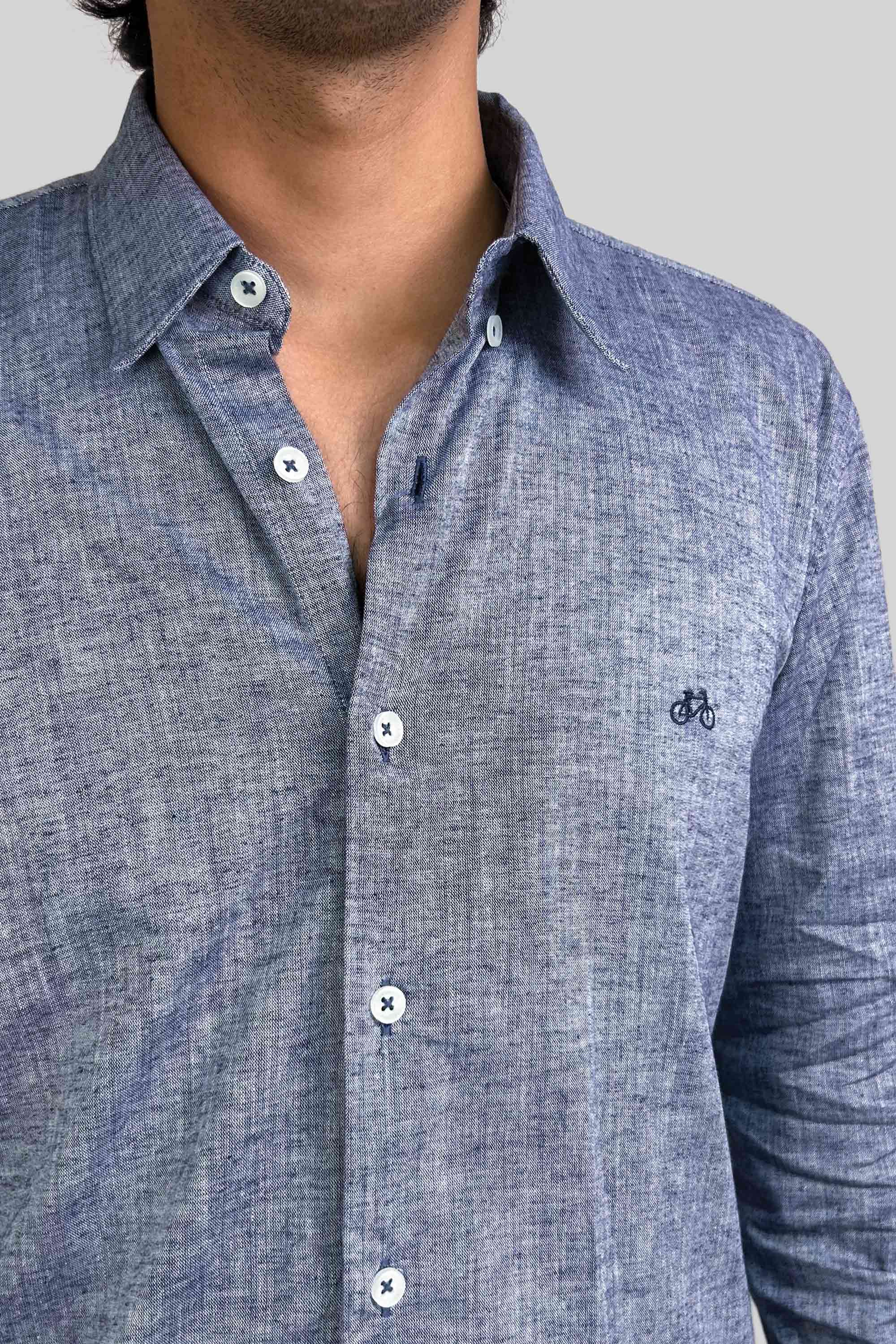 CAMISA LINO INDIGO