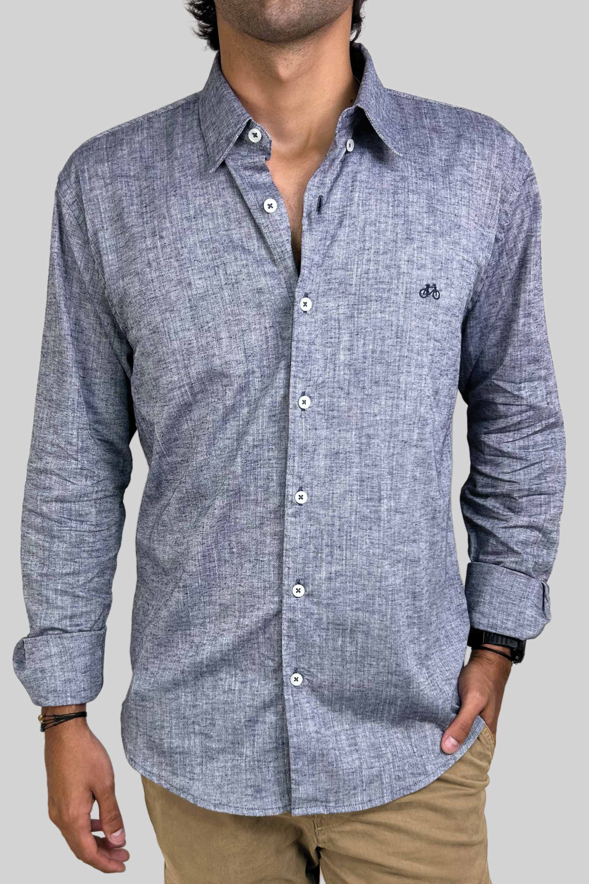 CAMISA LINO INDIGO
