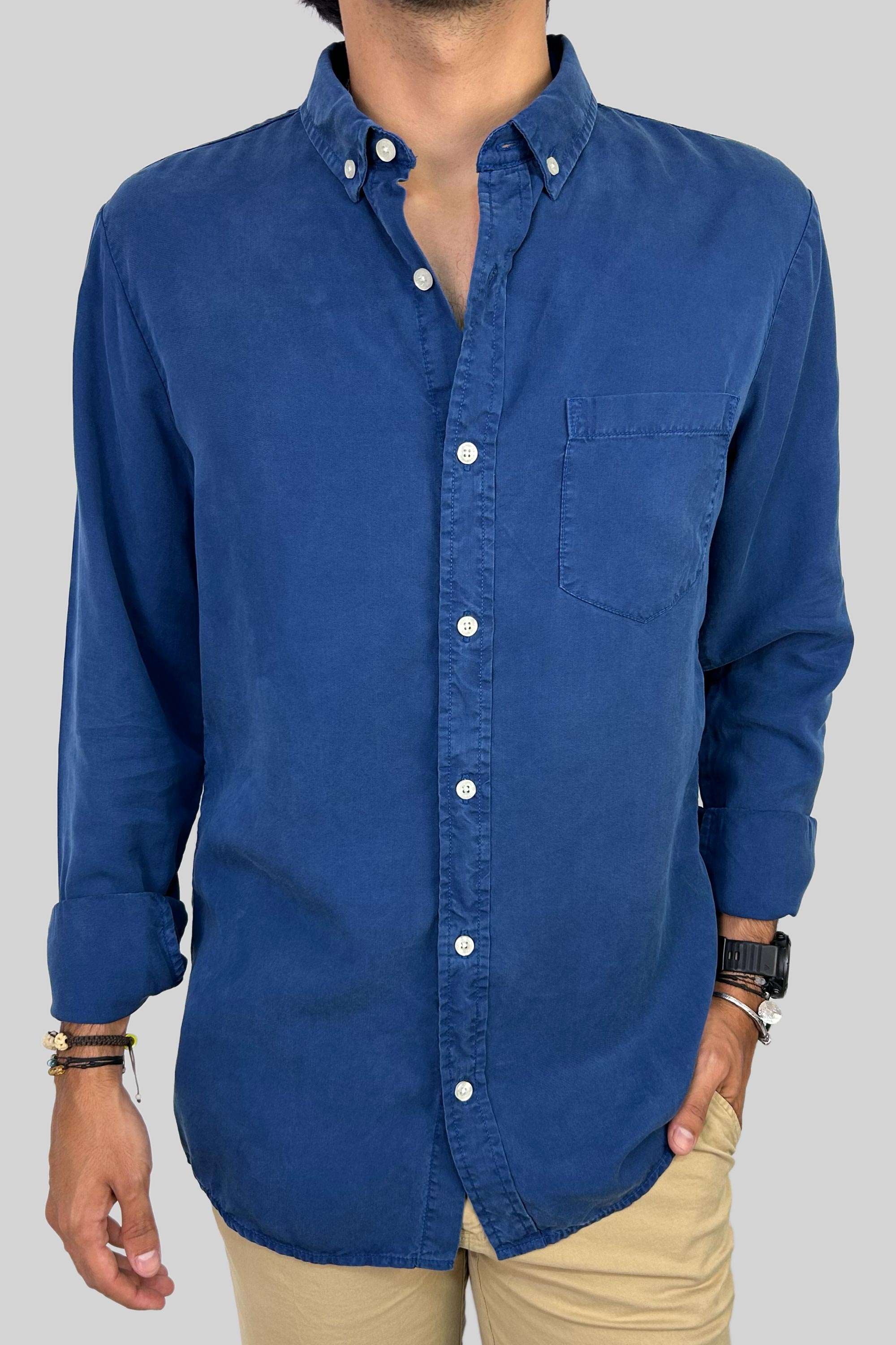 CAMISA LYOCELL COBALT