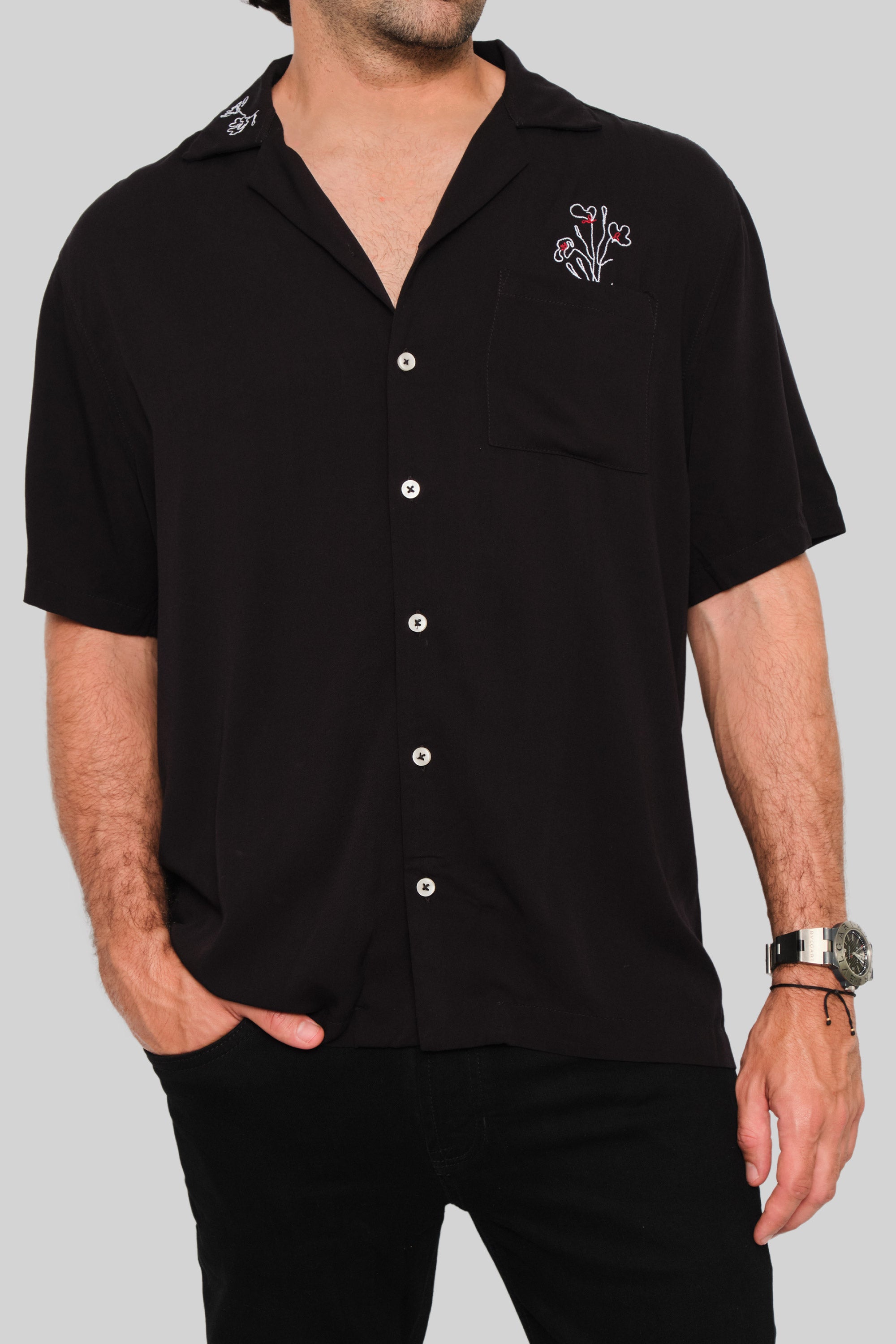 CAMISA MANGA CORTA FLOWERS