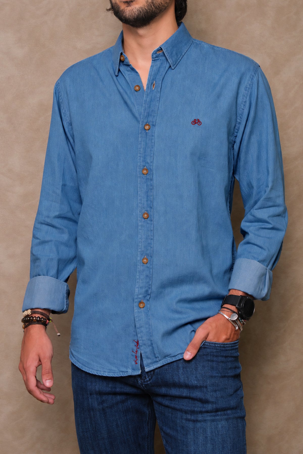CAMISA DENIM CLARO