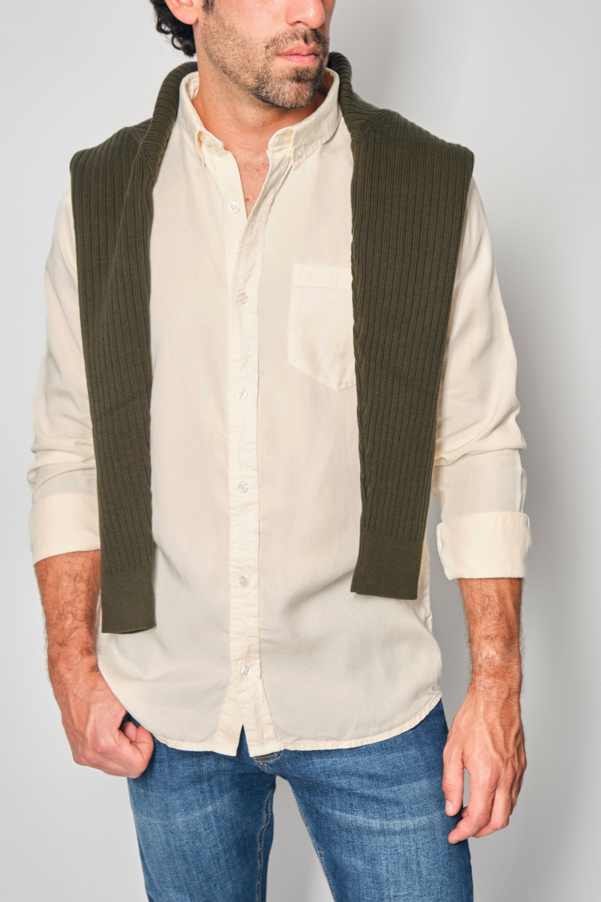 CAMISA LYOCELL CREAM