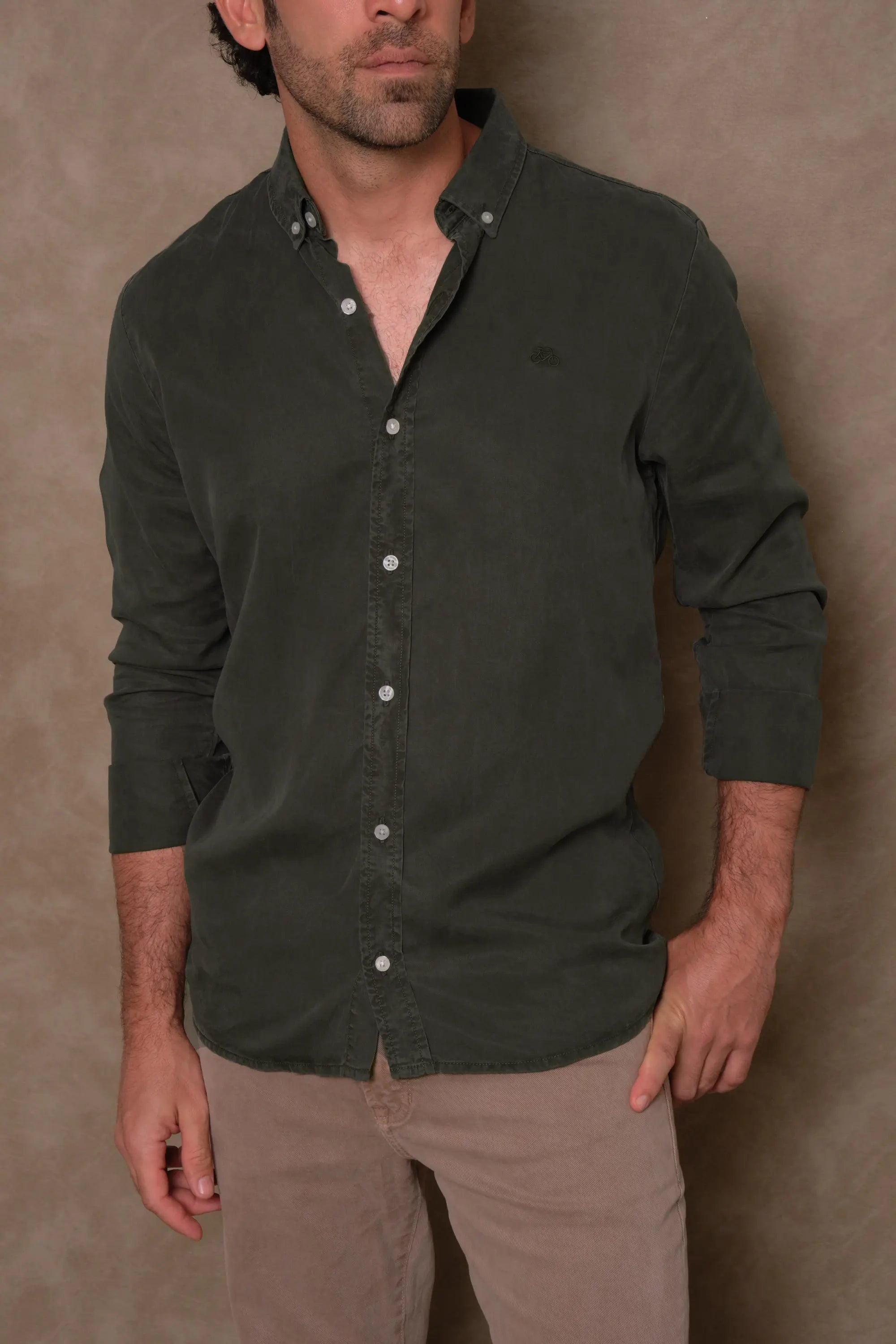 CAMISA LYOCELL NP OLIVE