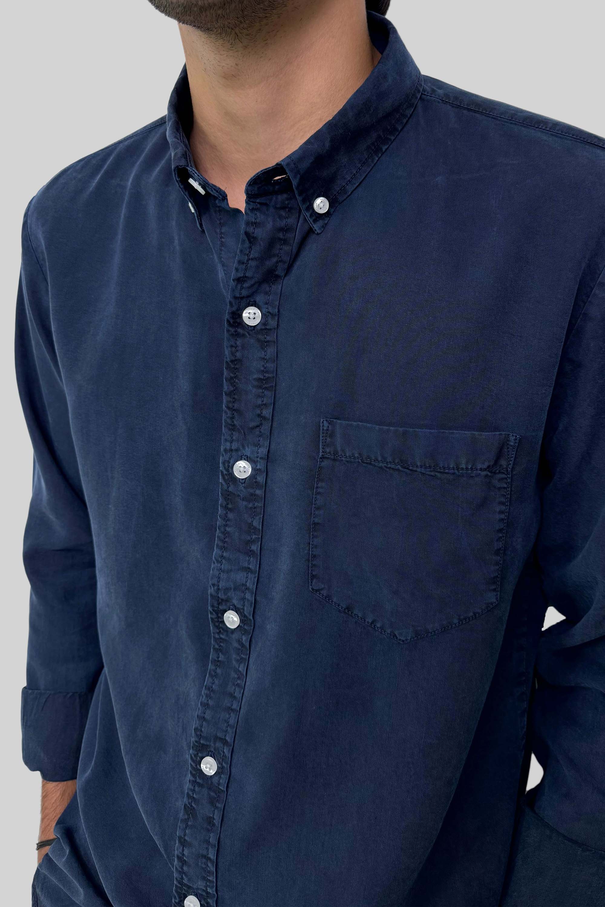 CAMISA LYOCELL DARK BLUE