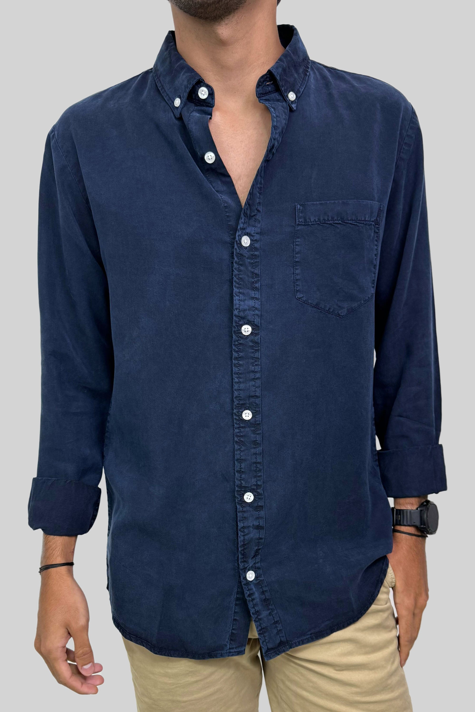 CAMISA LYOCELL DARK BLUE
