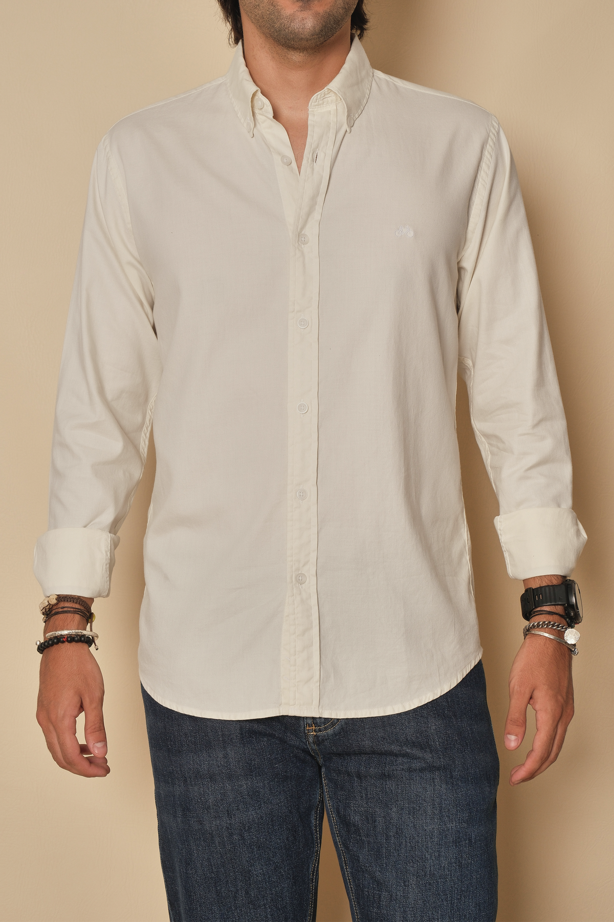CAMISA OXFORD PIMA CREAM