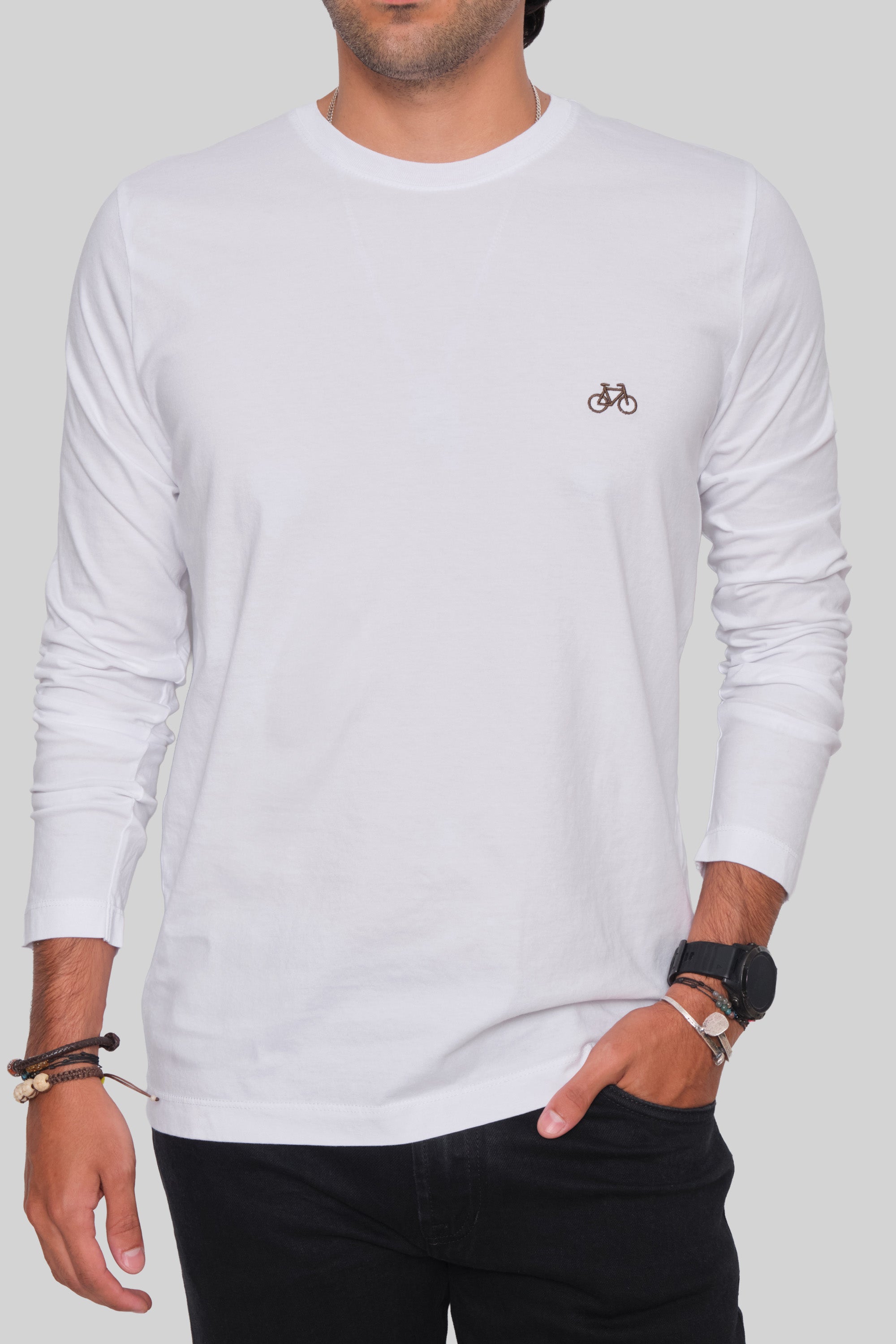 CAMISETA MANGA LARGA BLANCA