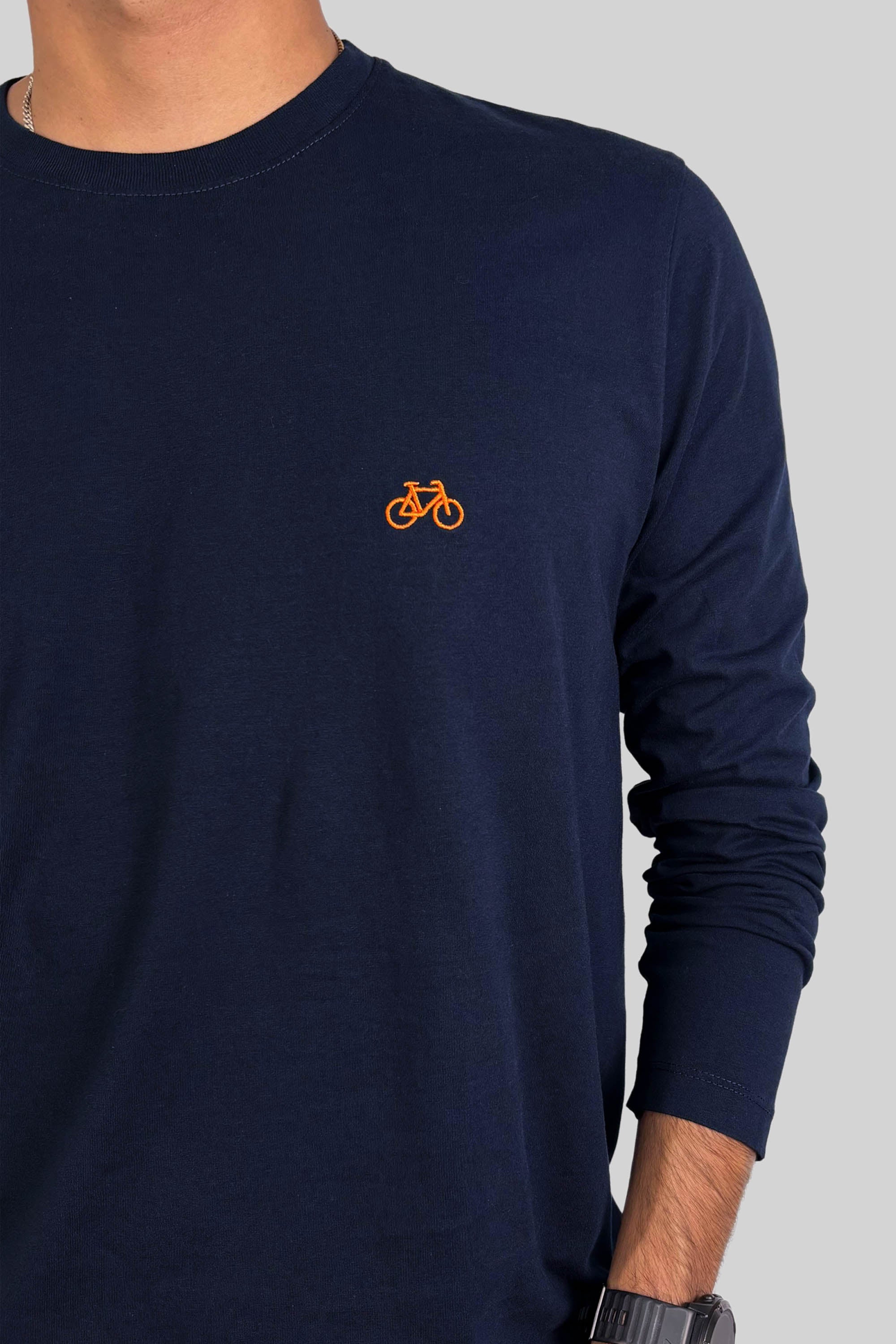 CAMISETA MANGA LARGA AZUL NAVY