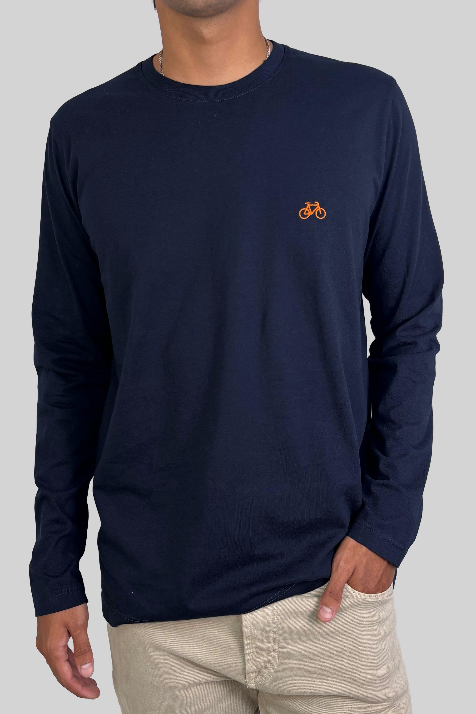 CAMISETA MANGA LARGA AZUL NAVY