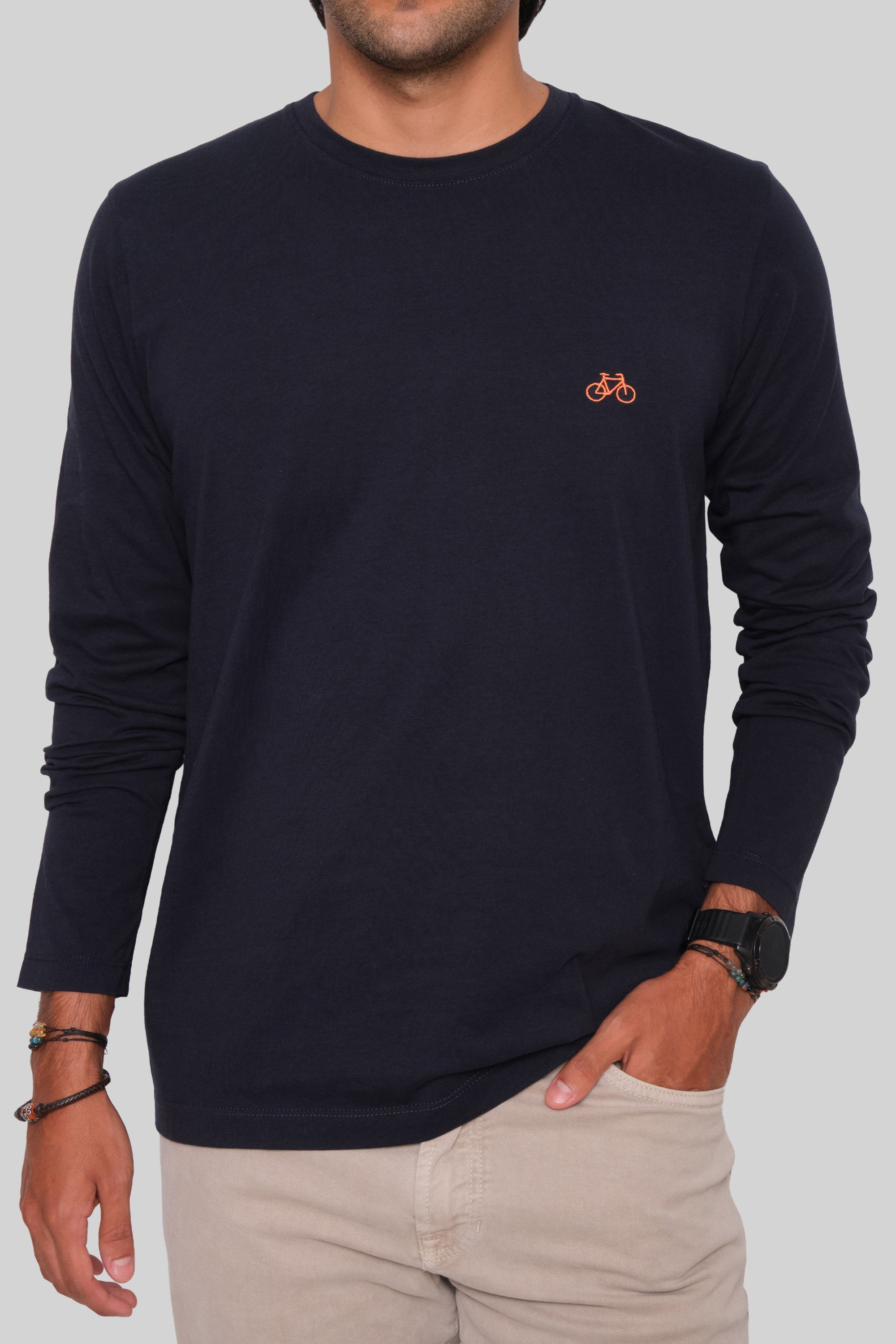 CAMISETA MANGA LARGA AZUL NAVY