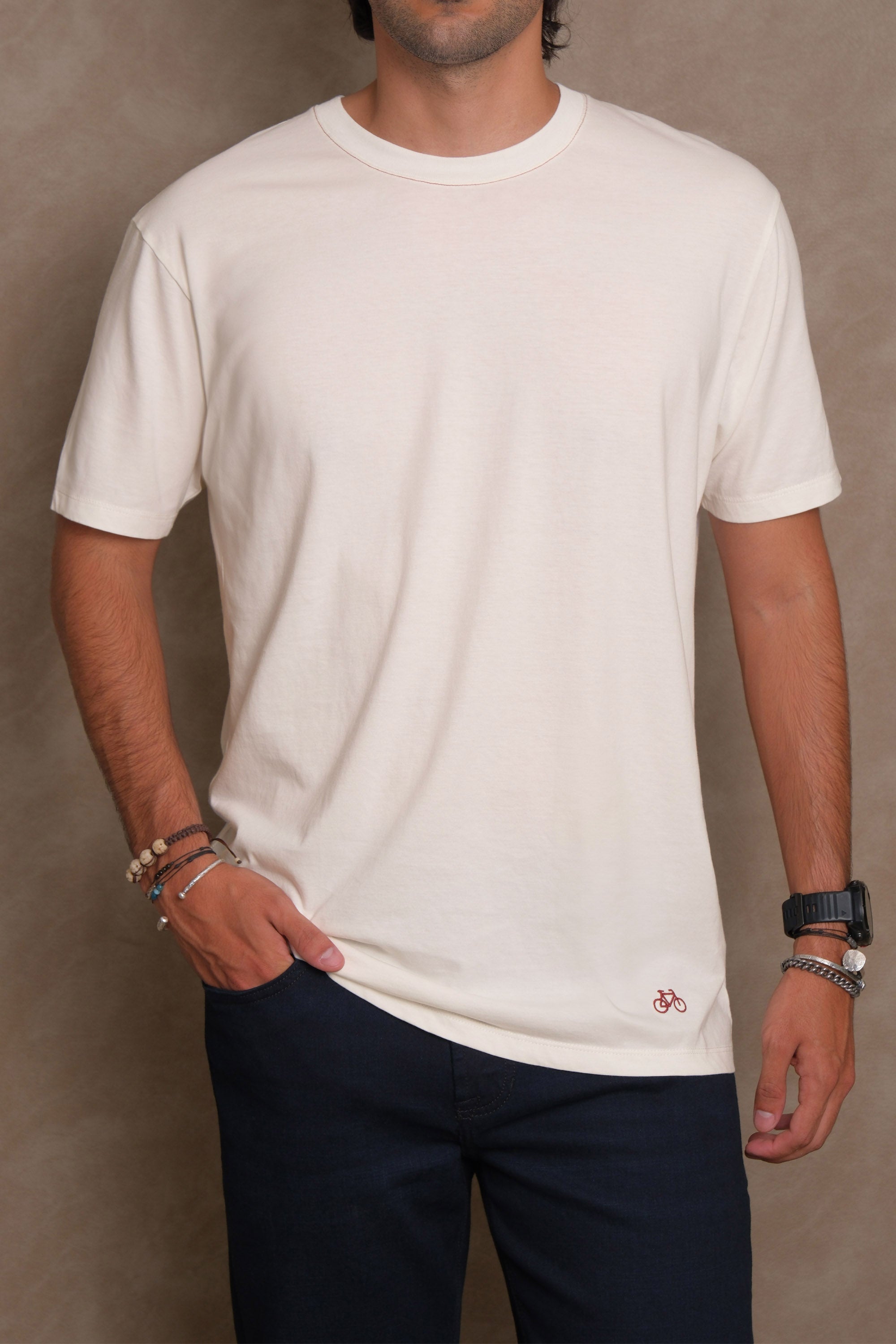 CAMISETA STITCH BONE WINE