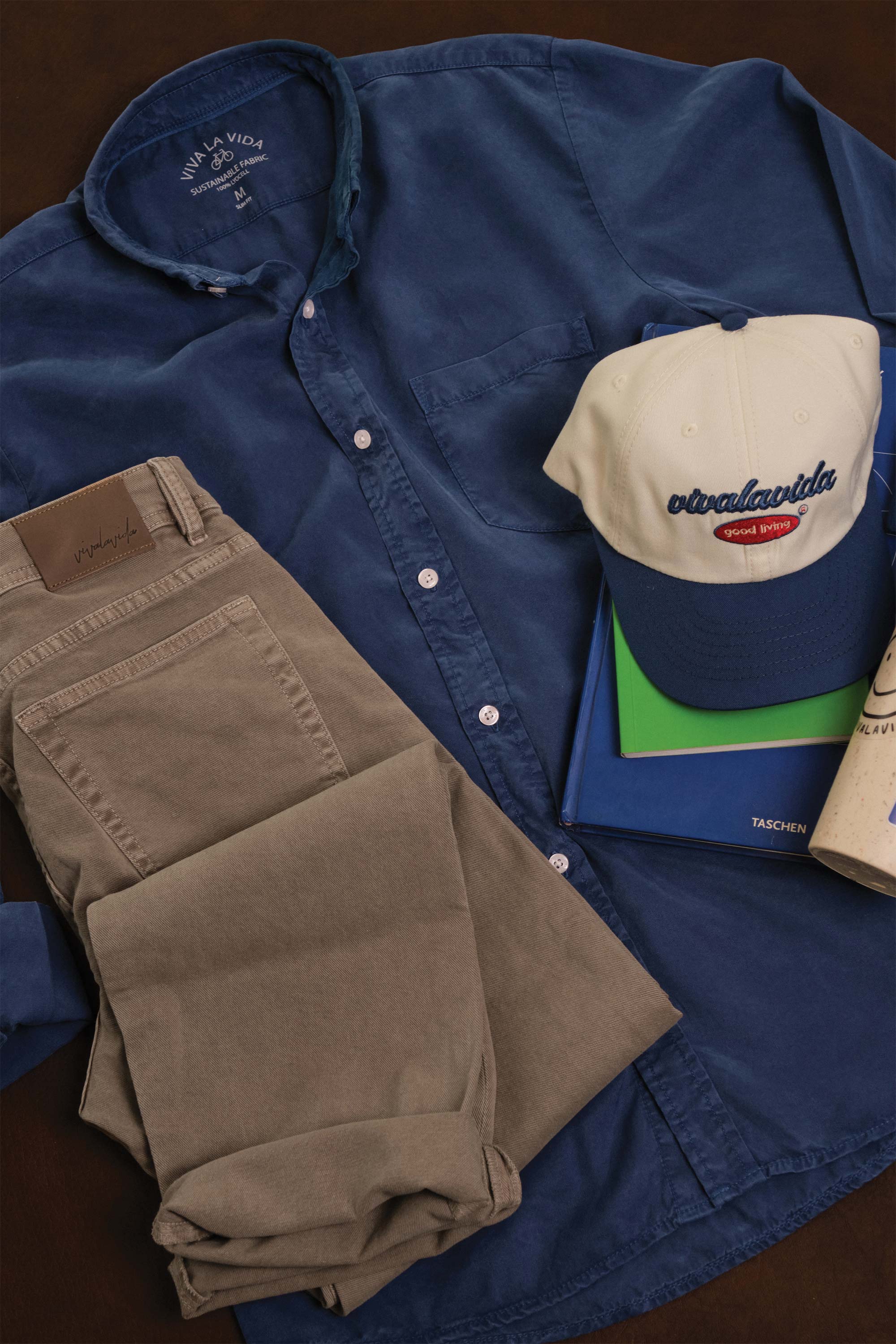 CAMISA LYOCELL COBALT
