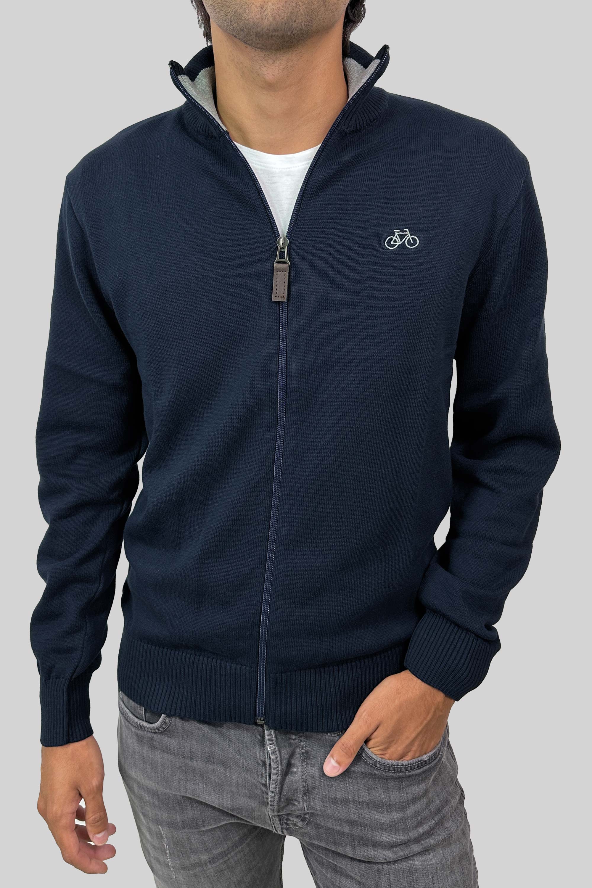 SACO FULL ZIP AZUL