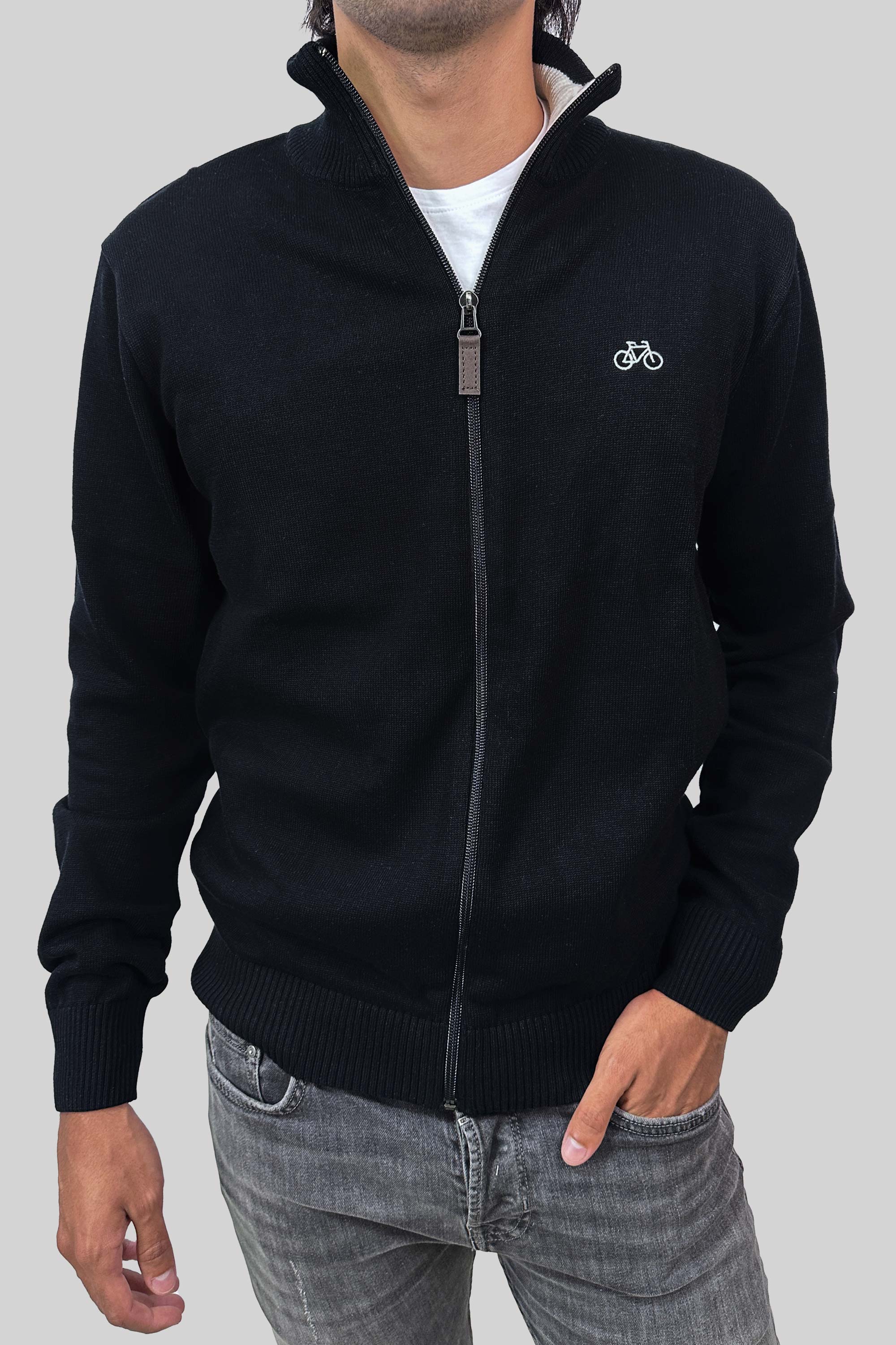 SACO FULL ZIP NEGRO