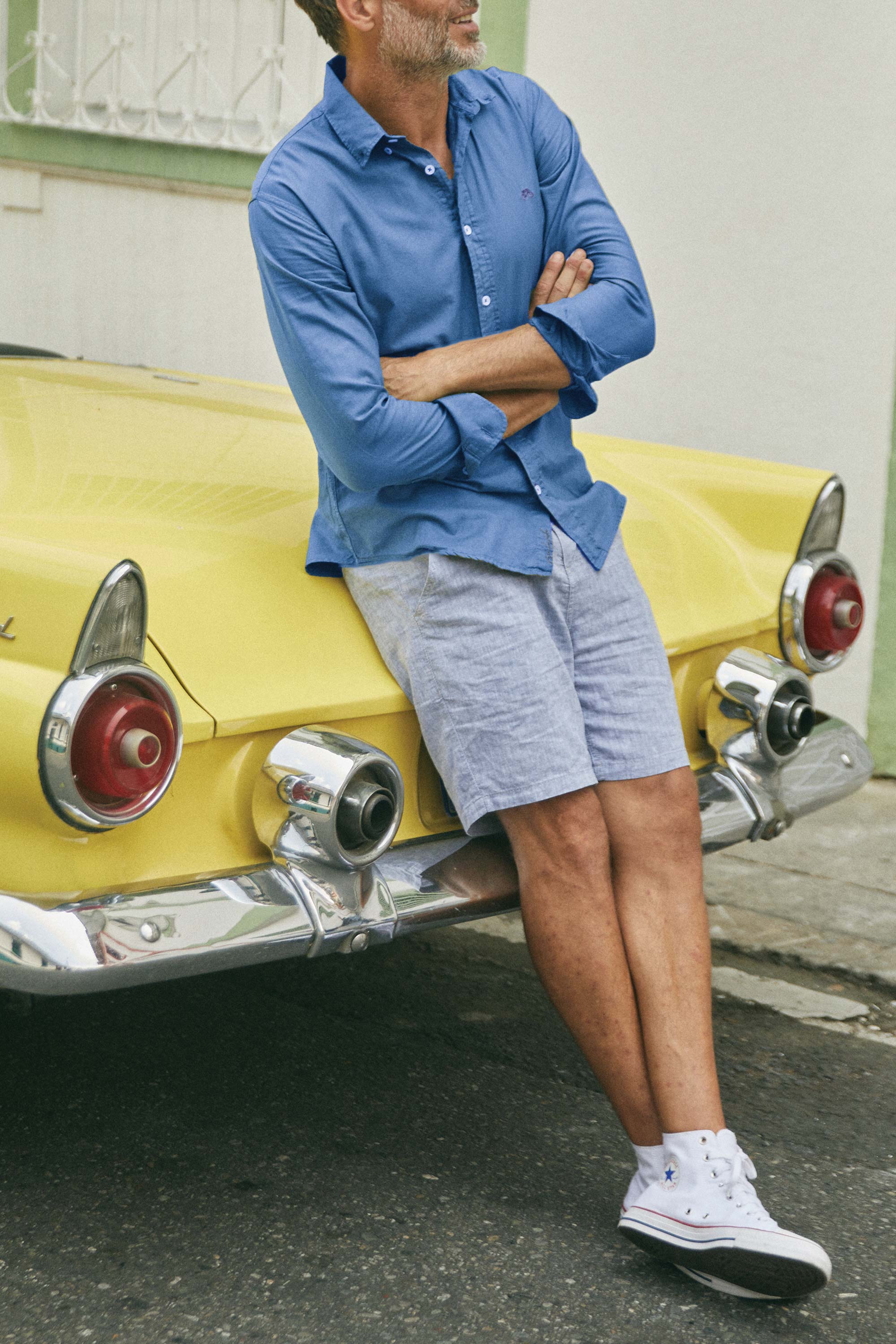 CAMISA OXFORD CHINA BLUE