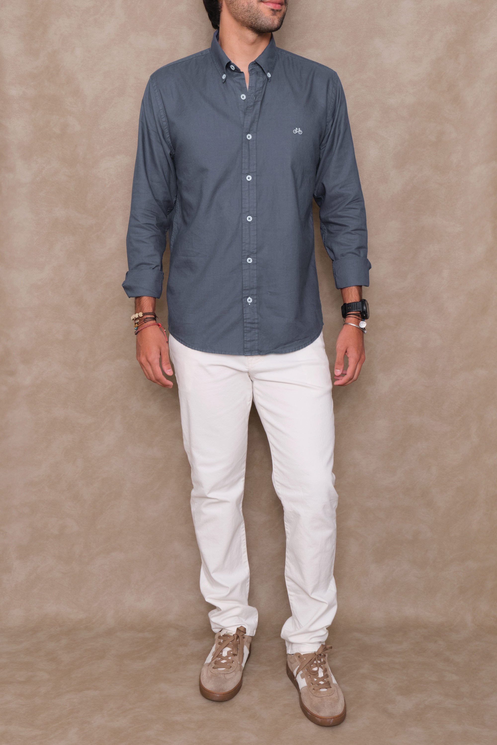 CAMISA OXFORD GRAFITO