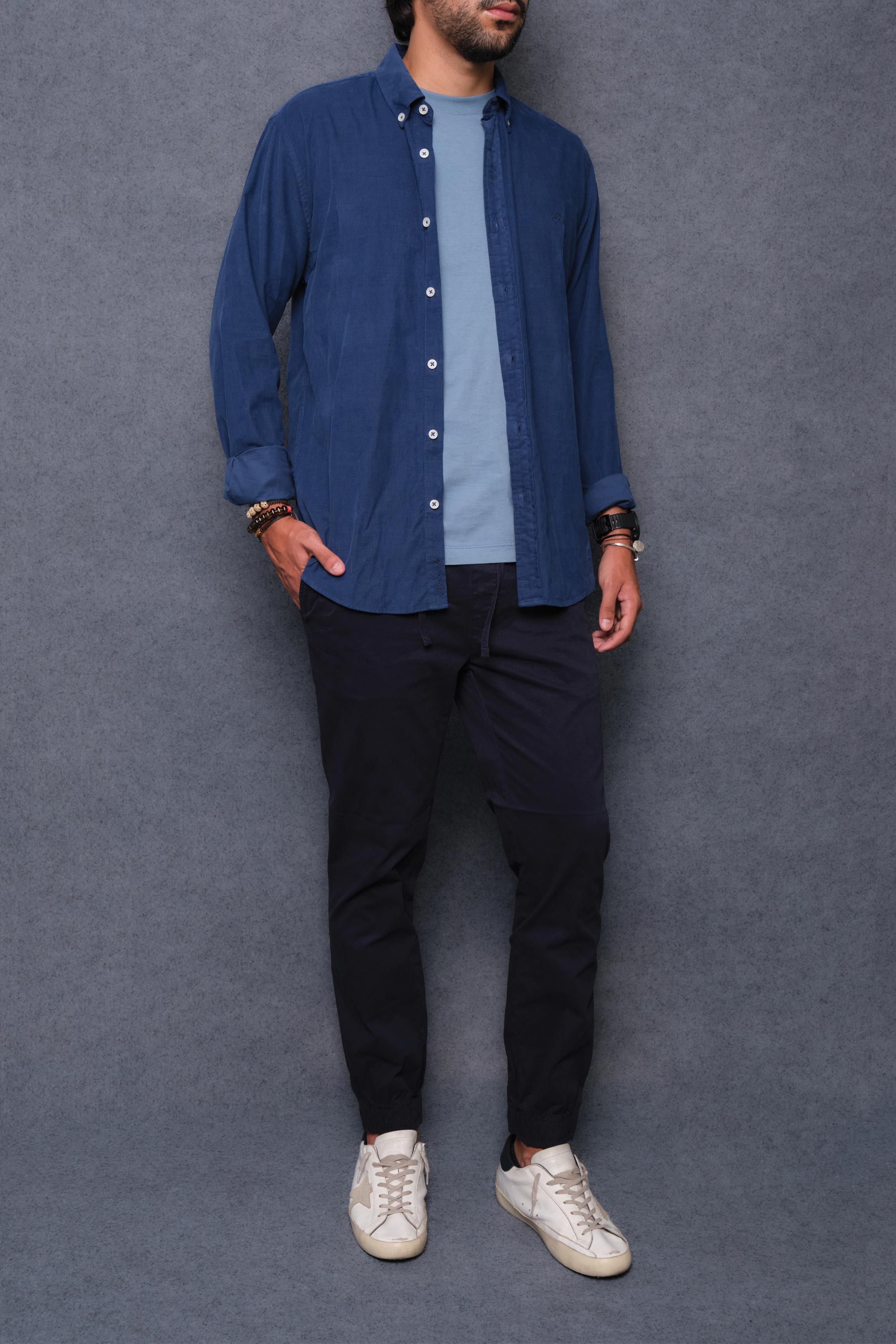 CAMISA PANA AZUL