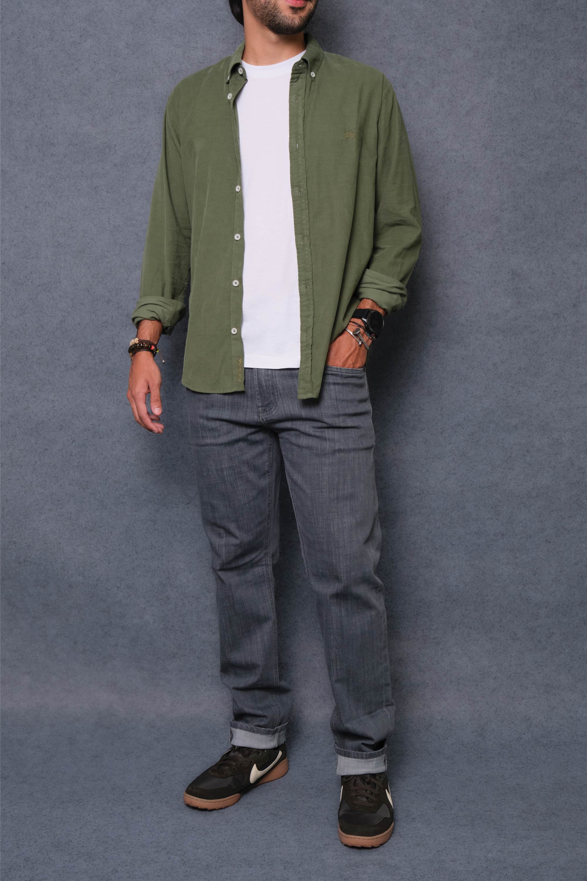 CAMISA PANA OLIVA