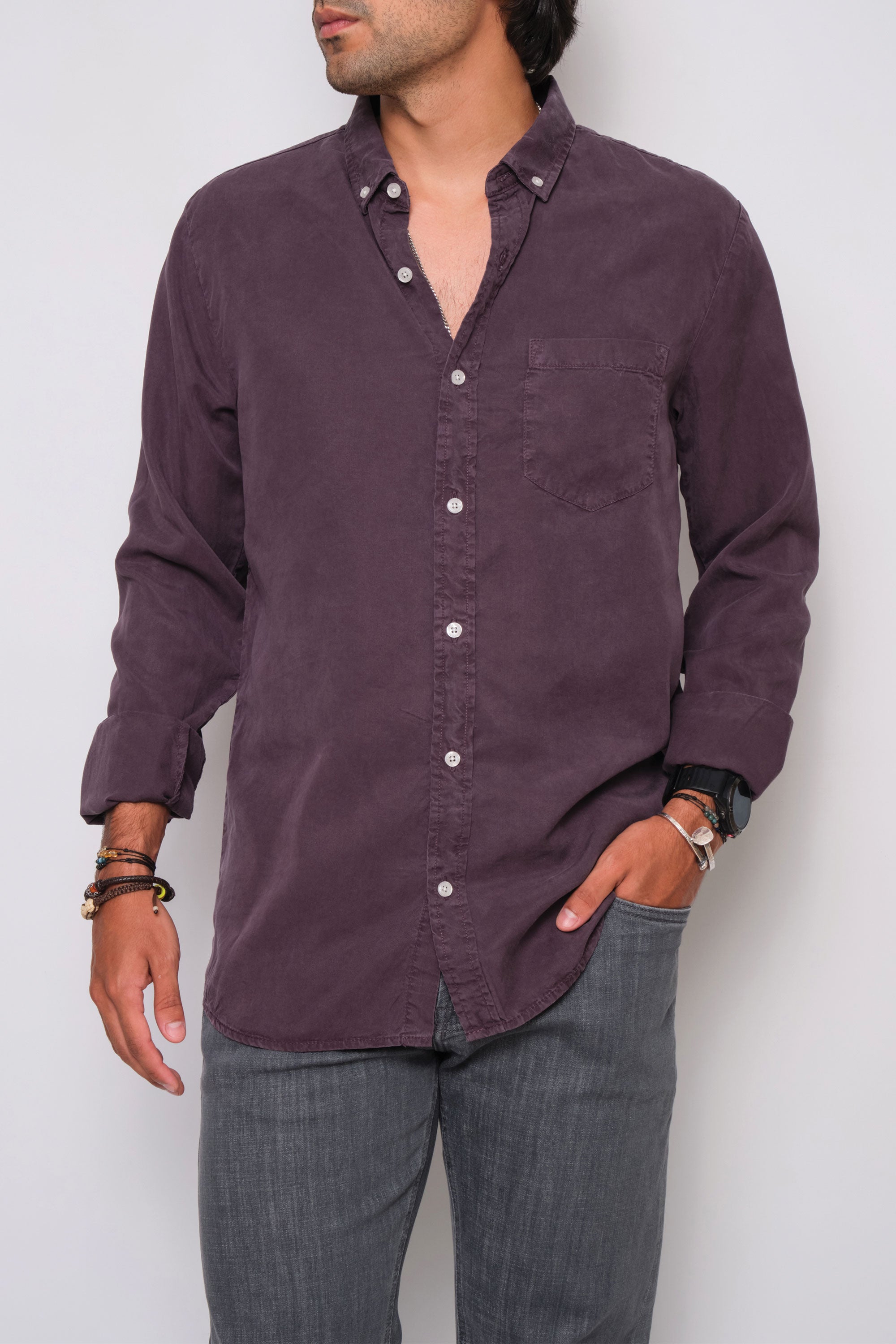 CAMISA LYOCELL PLUM