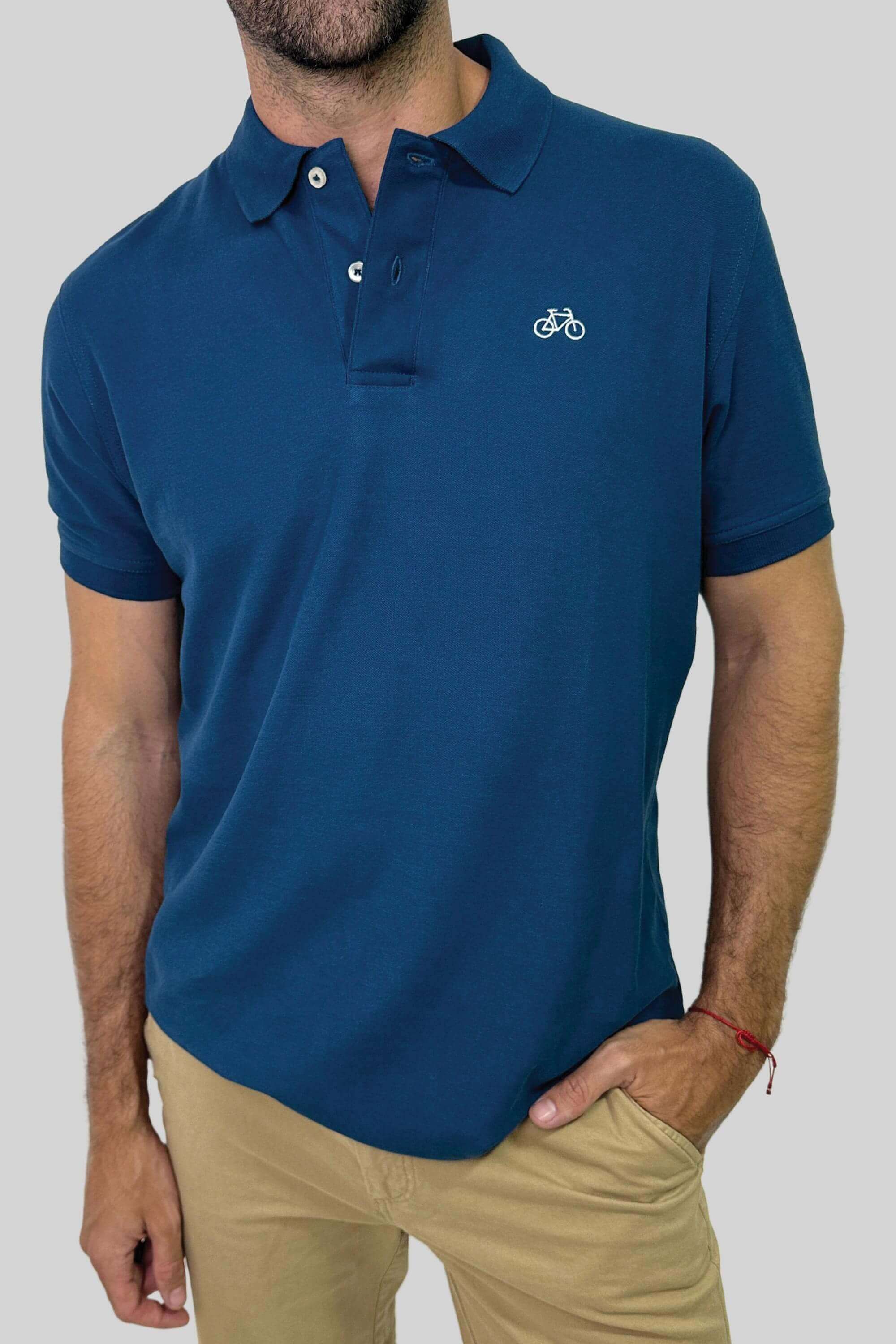 POLO MANGA CORTA COBALTO