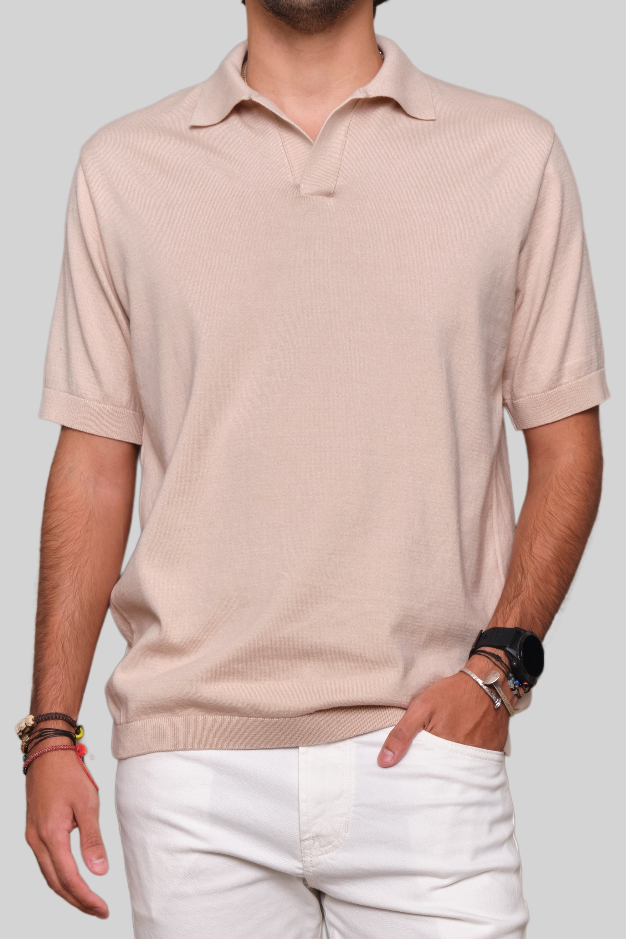 POLO TEJIDA BEIGE