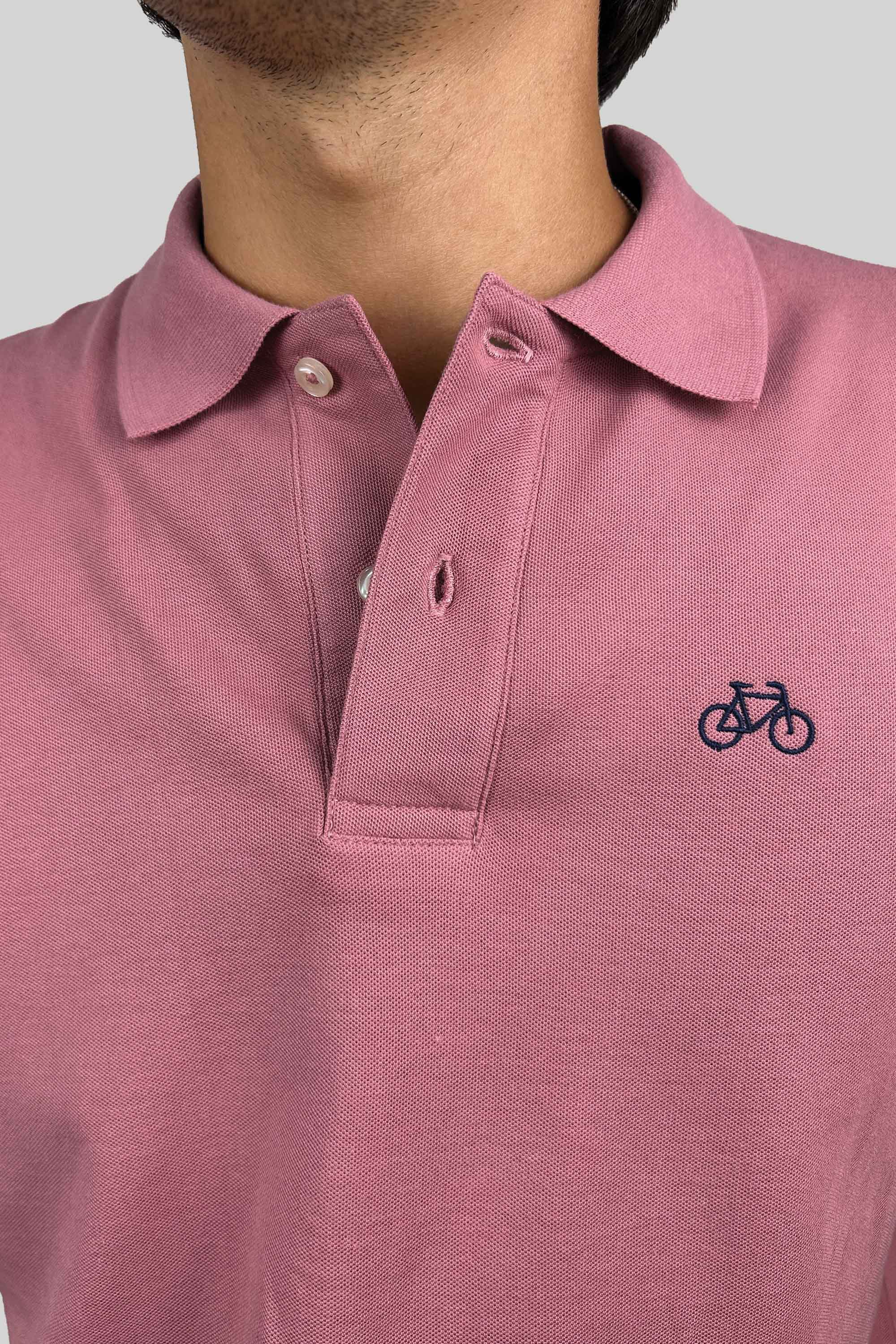 POLO MANGA CORTA PALO ROSA