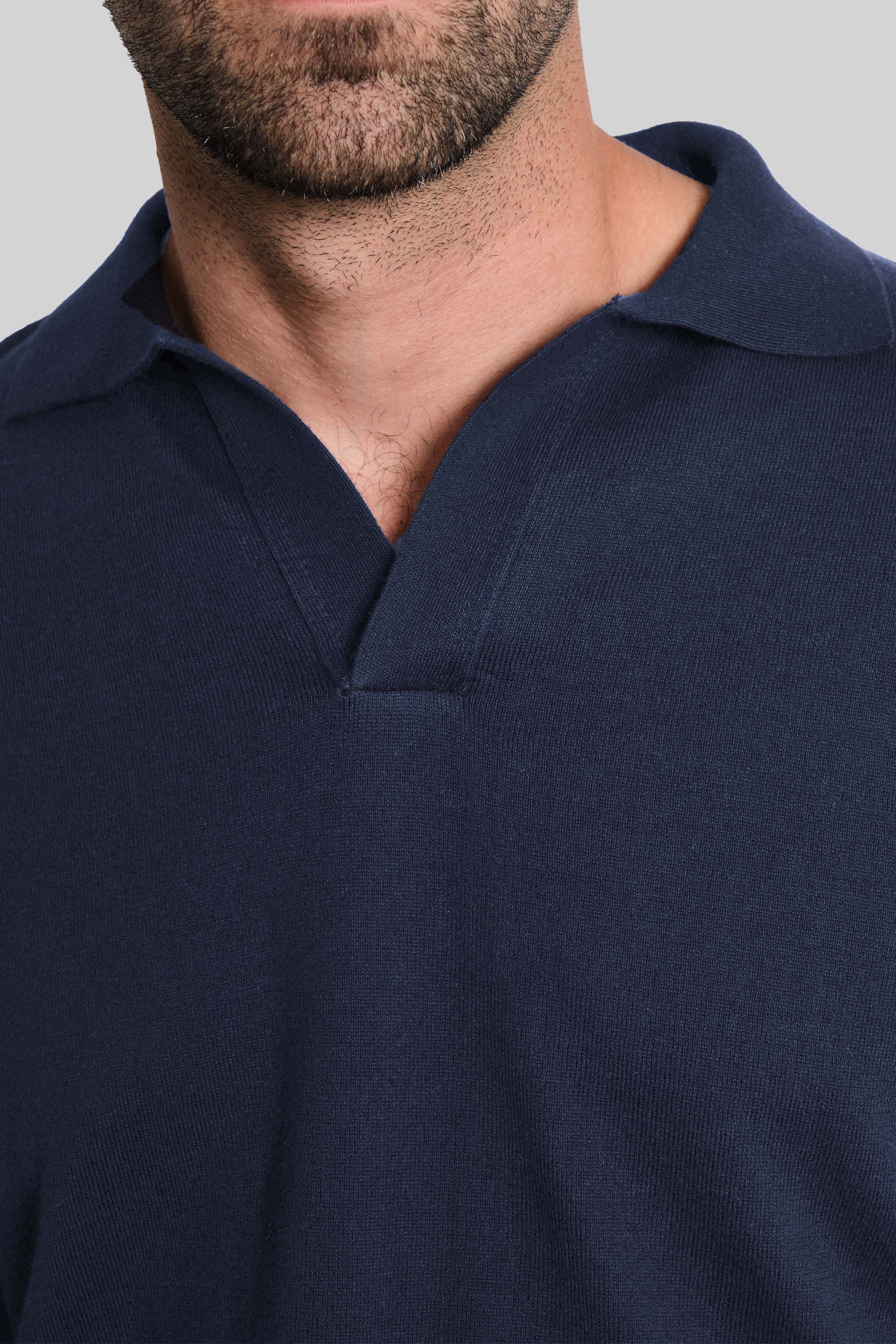 POLO TEJIDA MANGA LARGA NAVY