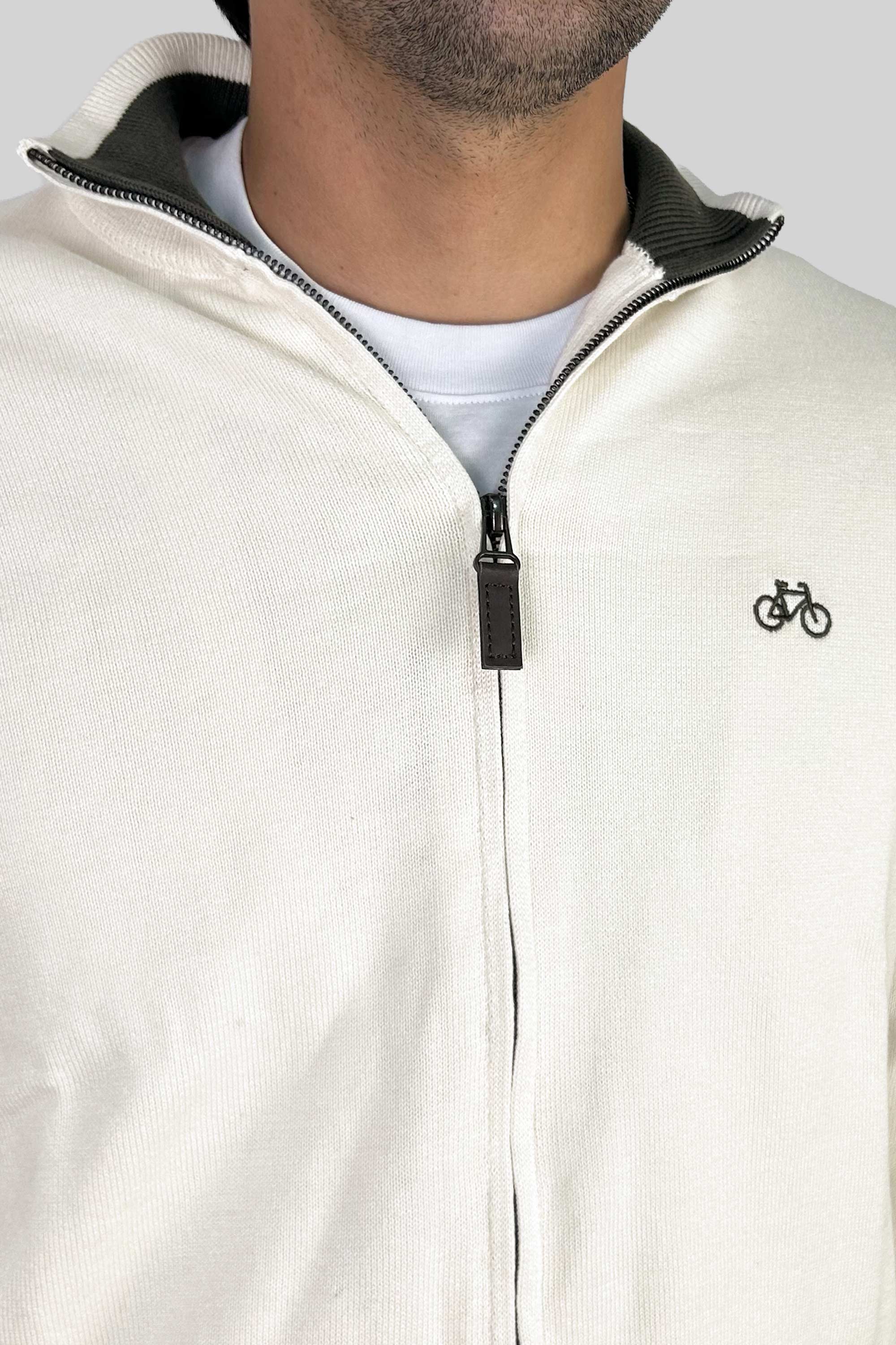 SACO FULL ZIP OFF WHITE