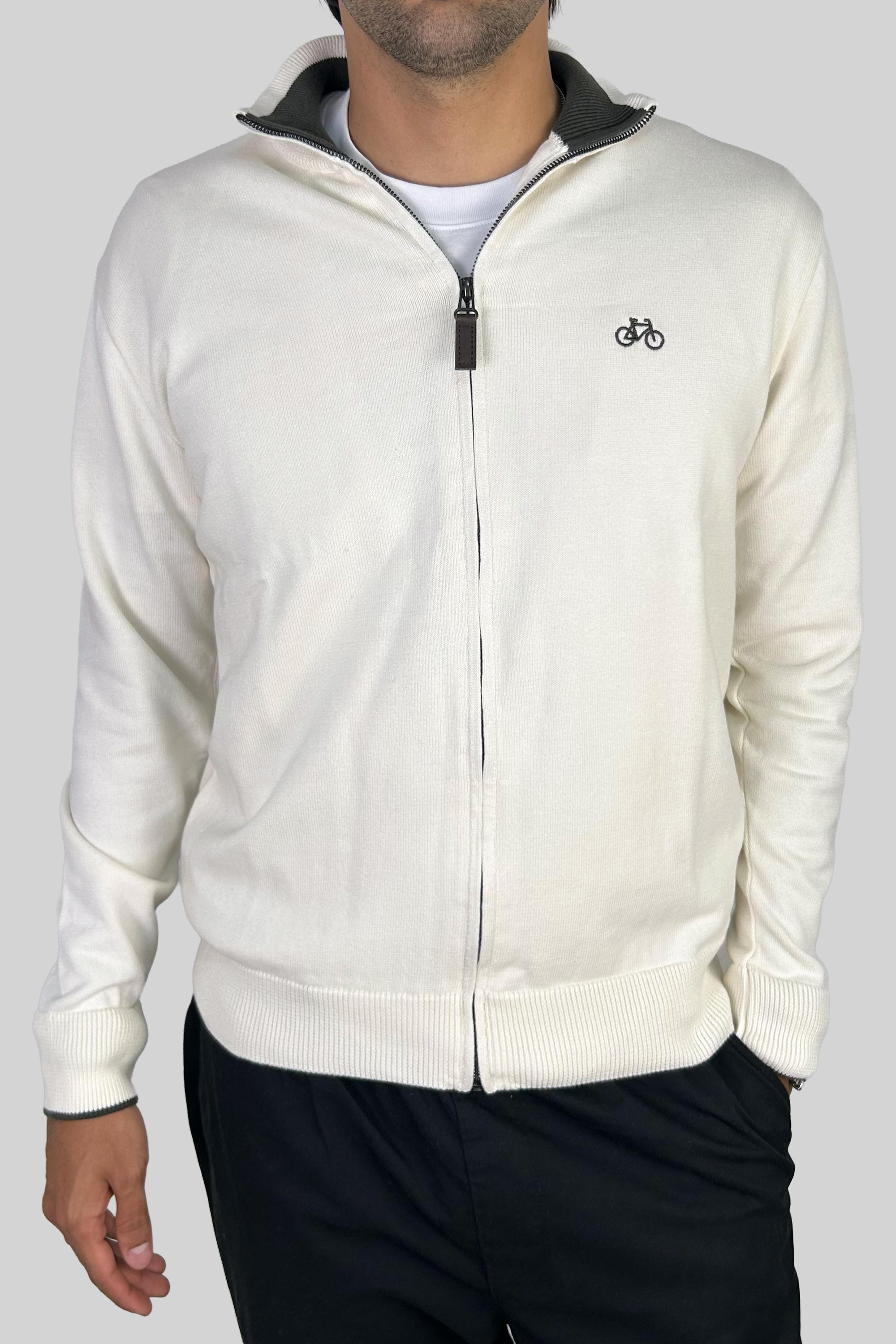 SACO FULL ZIP OFF WHITE