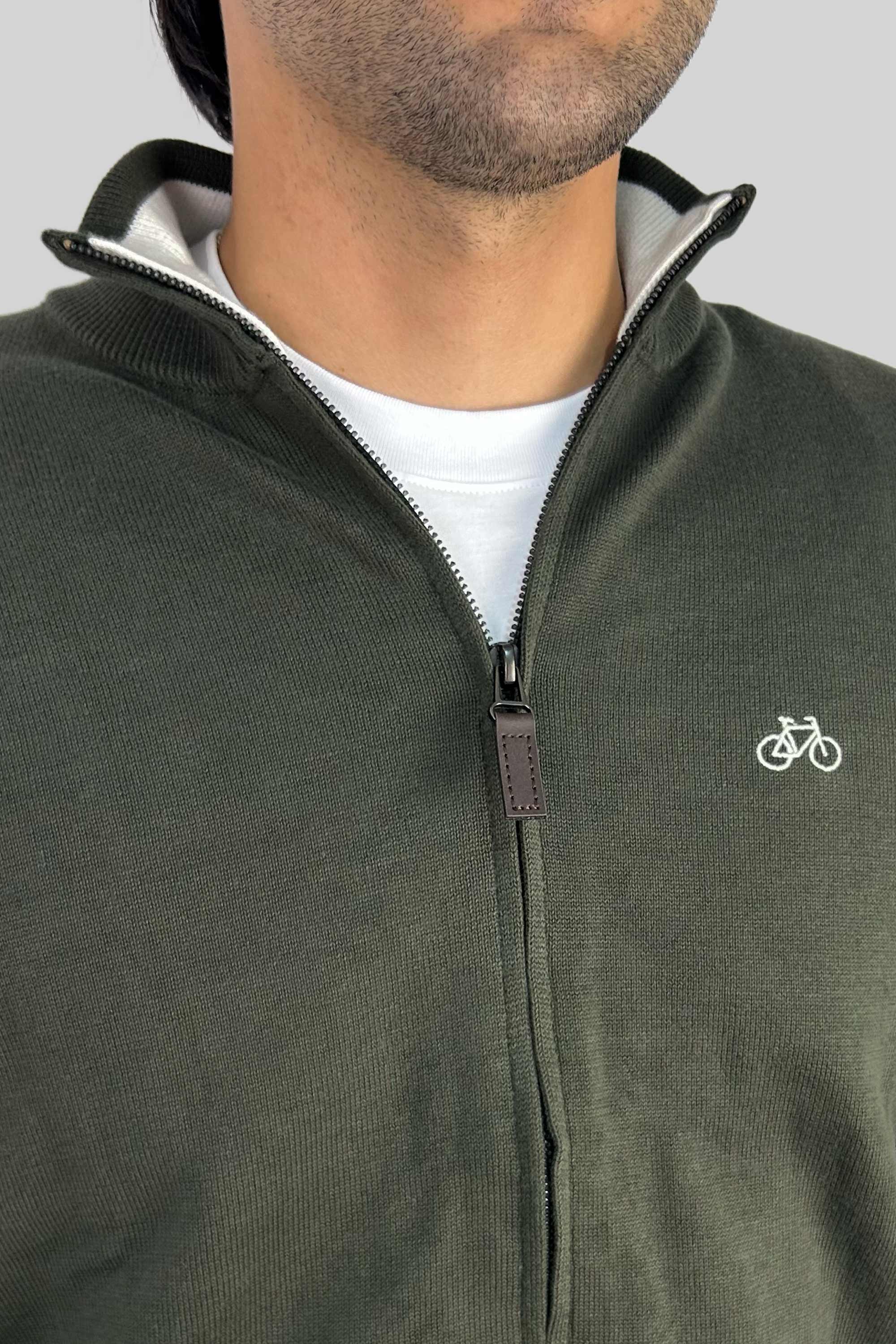 SACO FULL ZIP OLIVE
