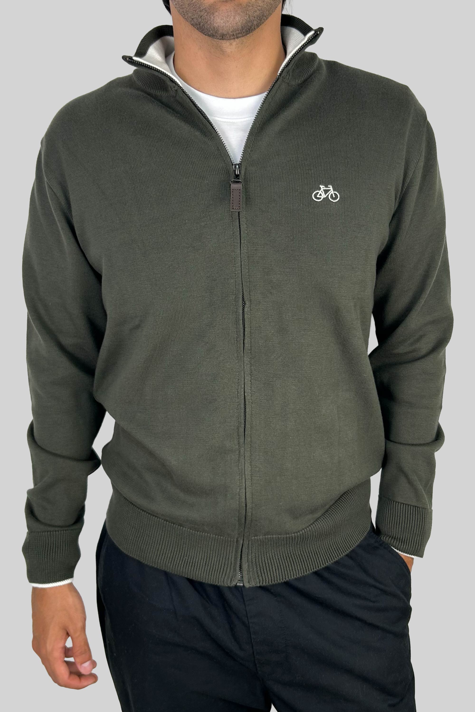 SACO FULL ZIP OLIVE