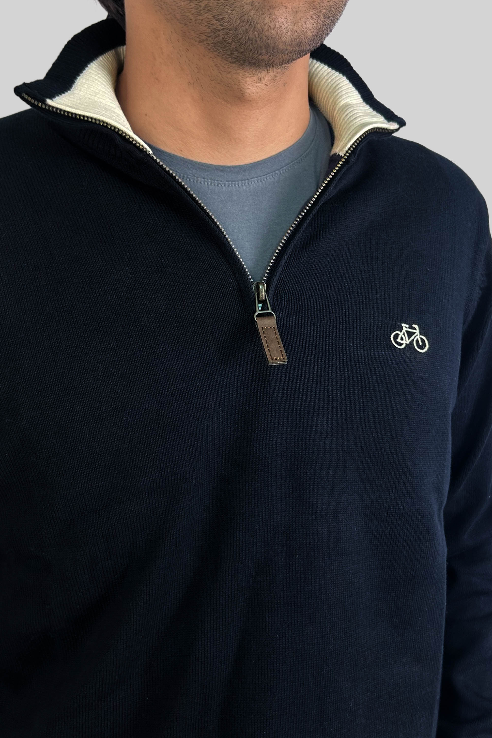 SACO HALF ZIP AZUL NAVY