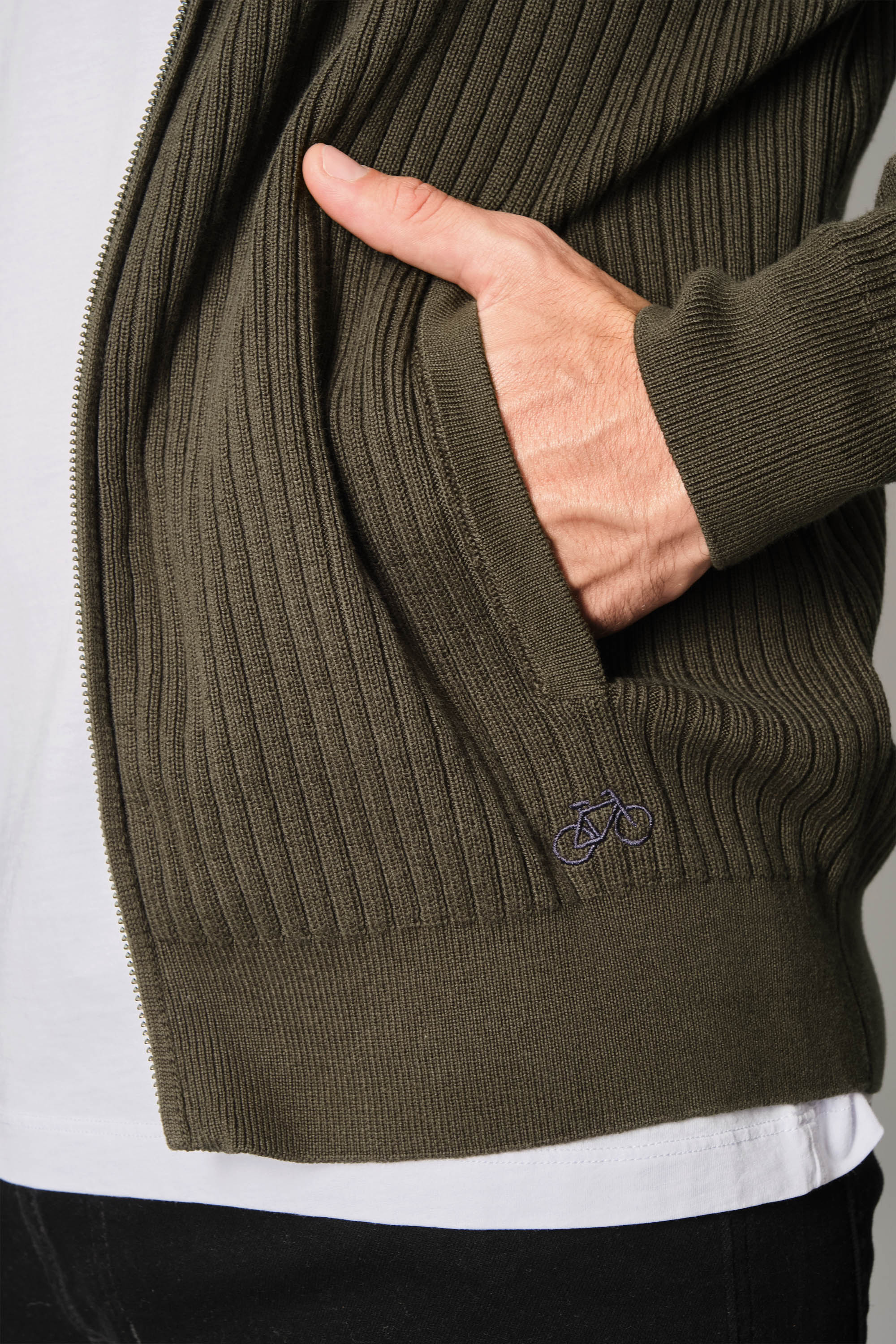 SACO LINED FULL ZIP MILITAR