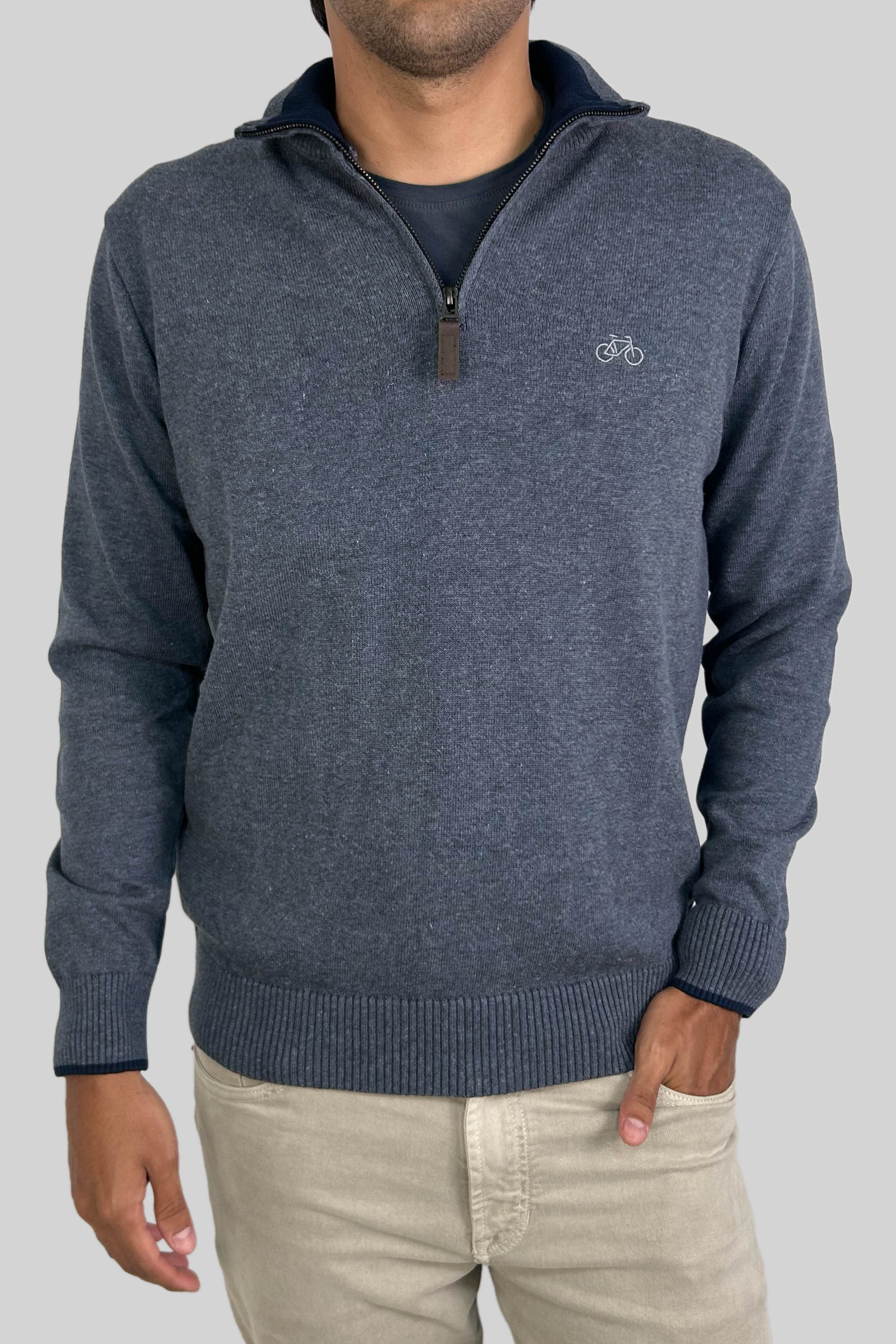 SACO HALF ZIP MIDNIGHT