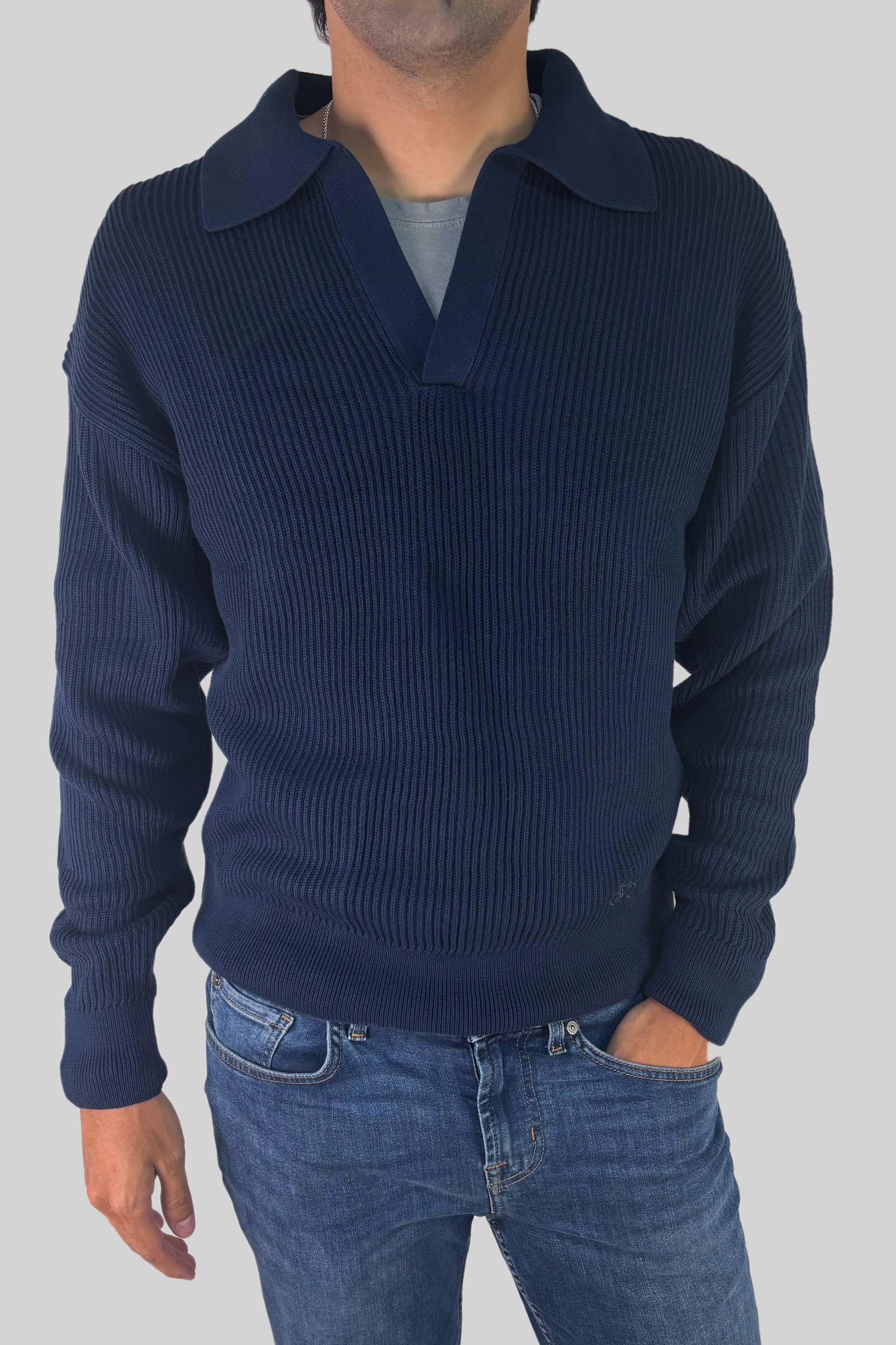 SACO LINED COLLAR NAVY