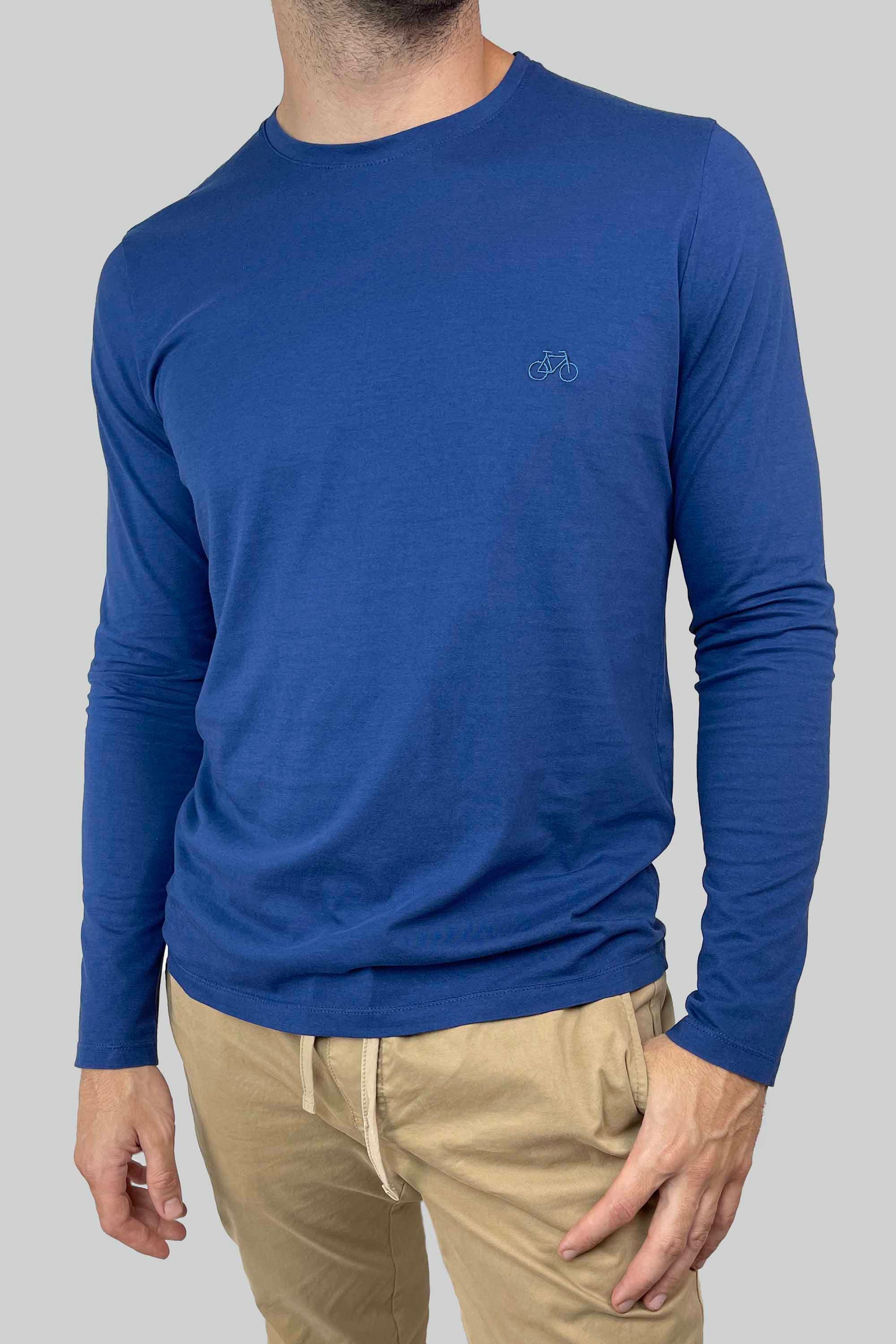 CAMISETA MANGA LARGA AZUL ESTADO