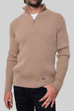 SACO LINED HALF ZIP BEIGE