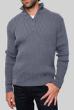 SACO LINED HALF ZIP MIDNIGHT