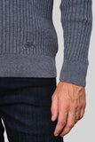 SACO LINED HALF ZIP MIDNIGHT