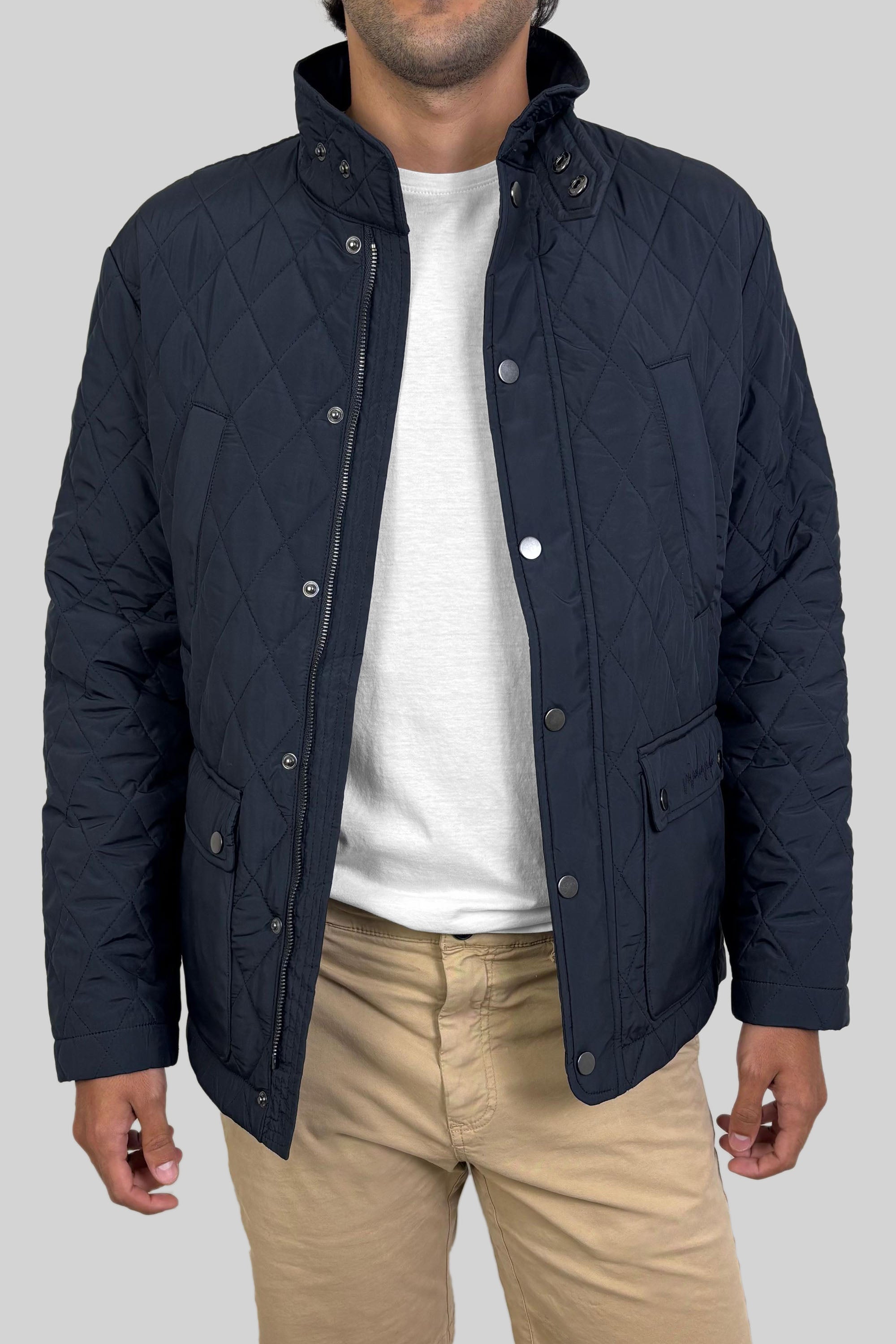 QUILTED JACKET NAVY