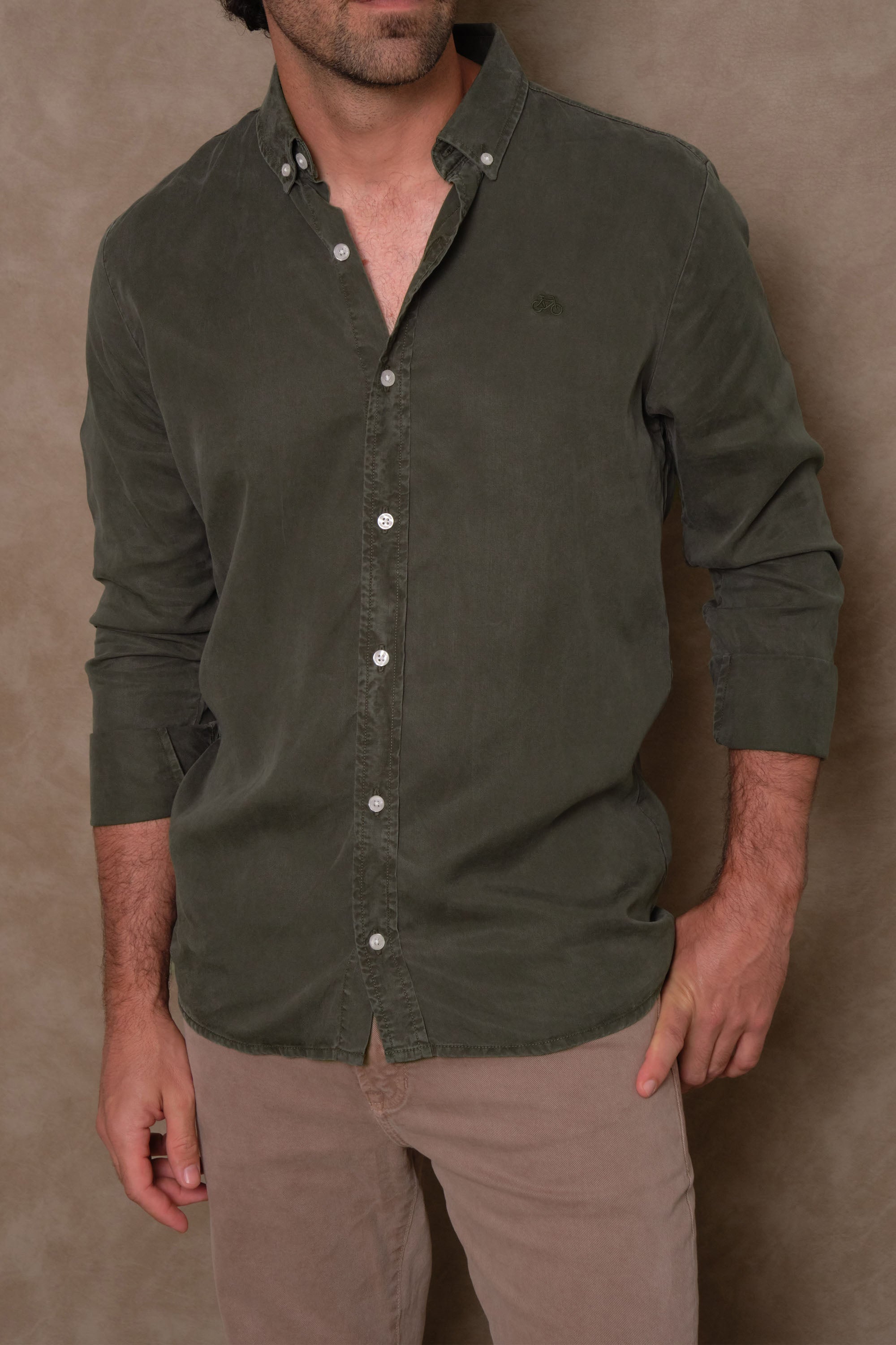 CAMISA LYOCELL NP OLIVE