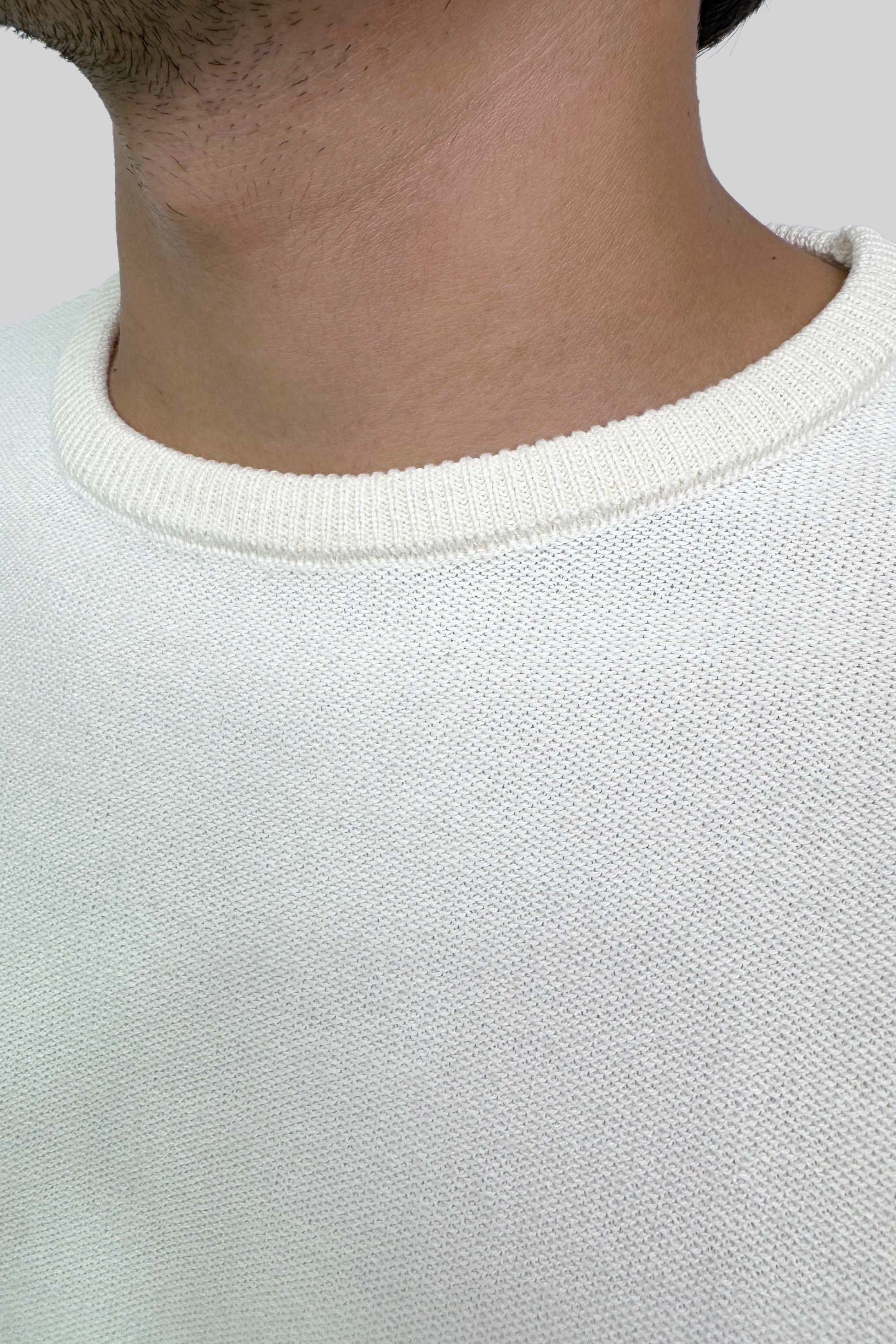 CREW NECK TEJIDA OFF WHITE