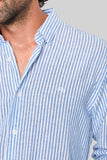 CAMISA LINO BLUE LINES