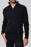 SACO LINED HALF ZIP NAVY