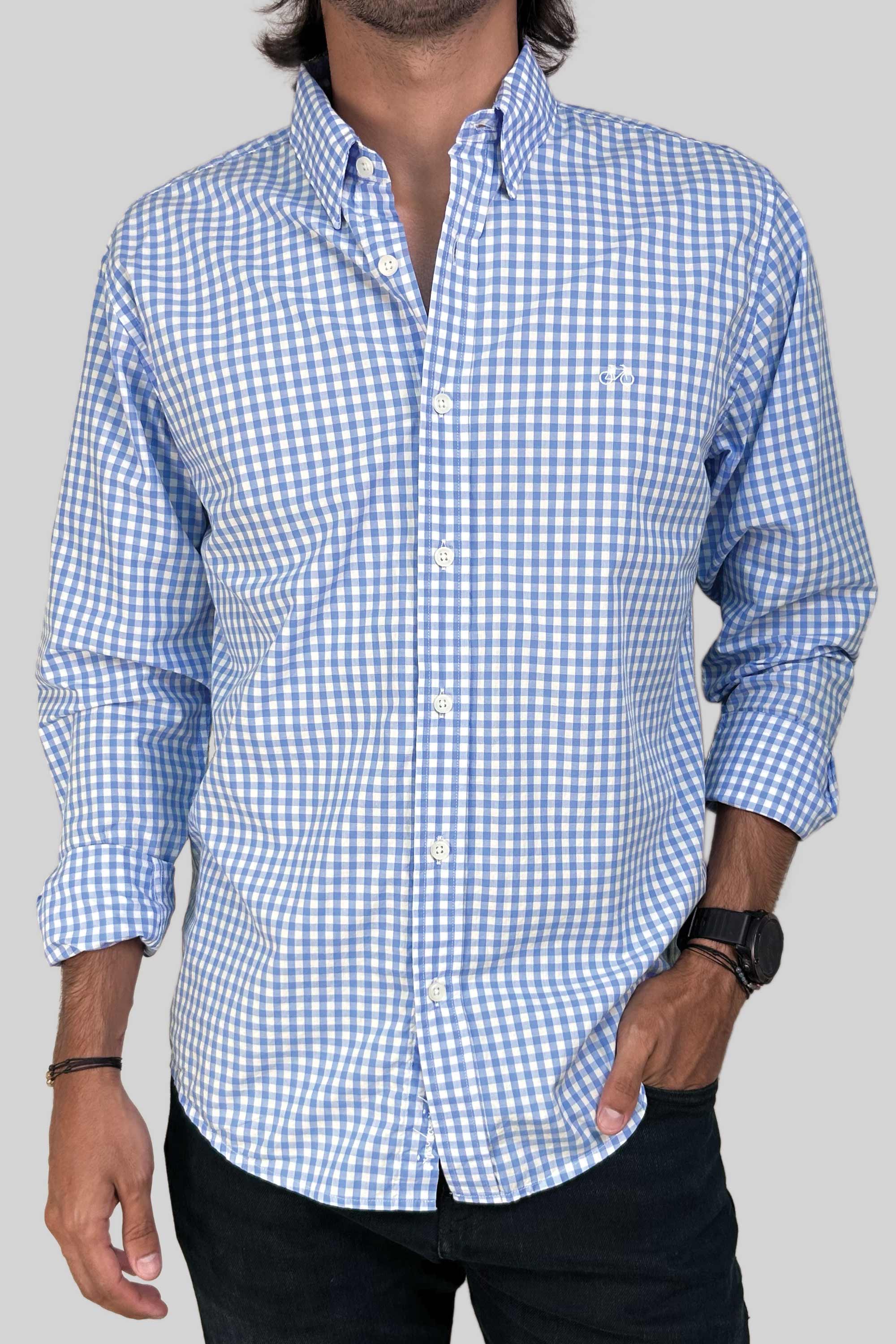 CAMISA BABY BLUE CHESS