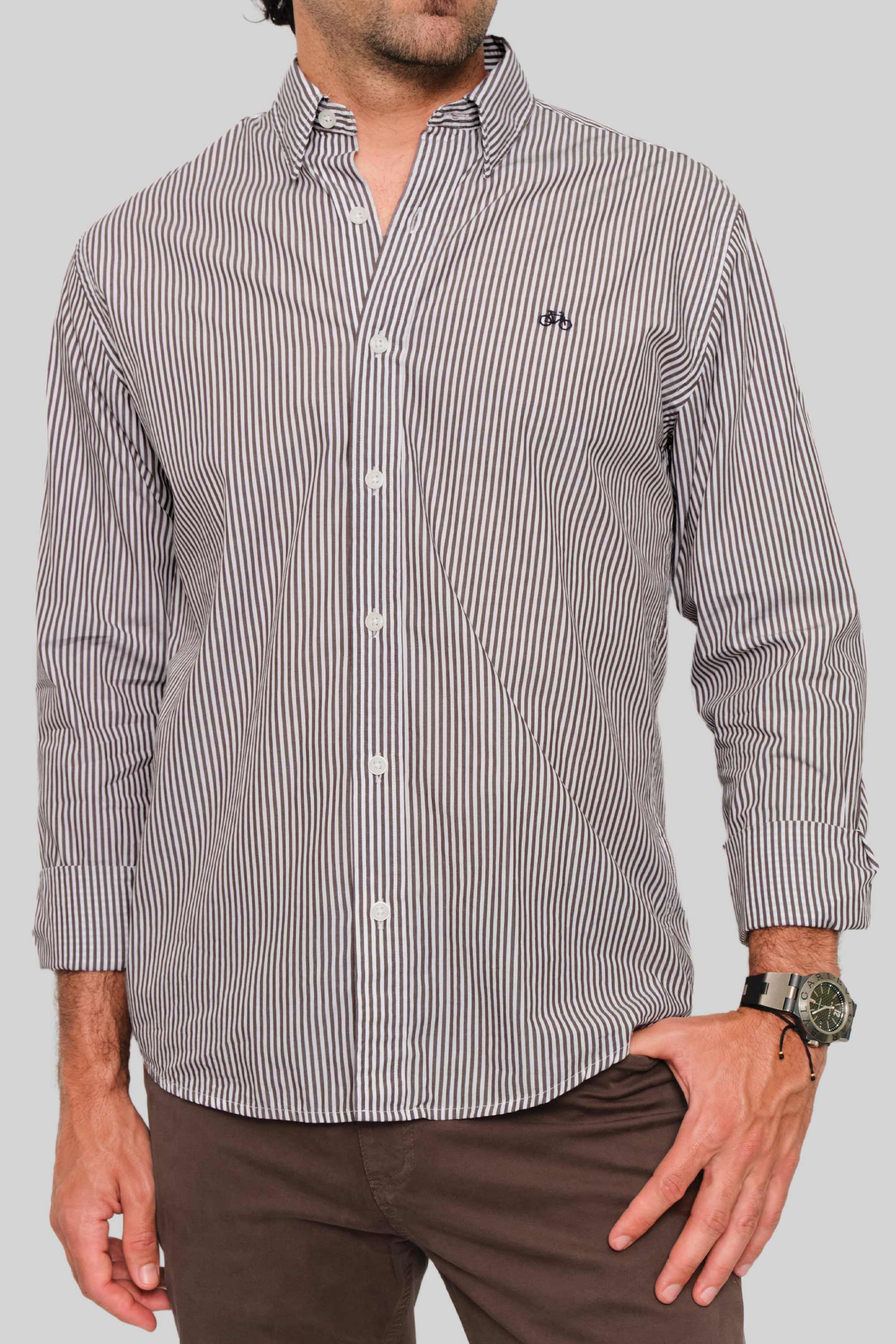 CAMISA BROWN LINES